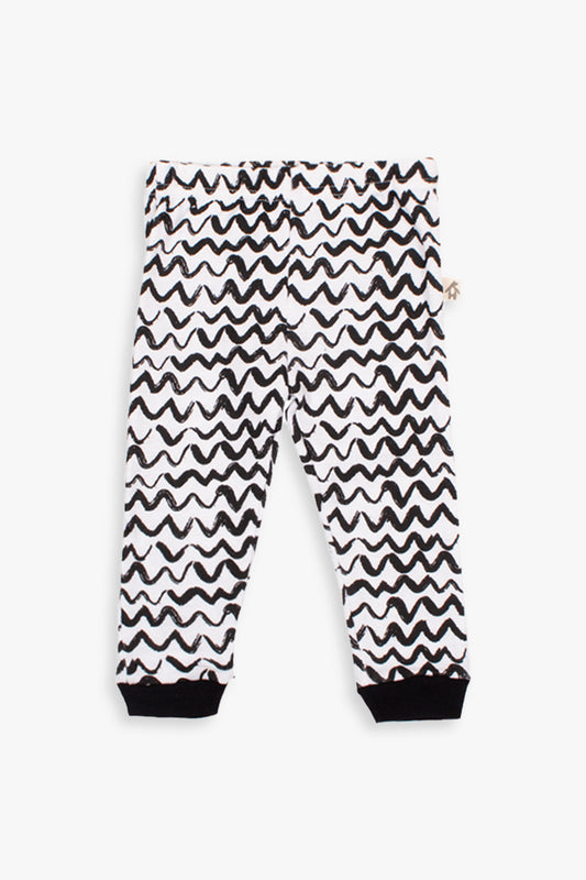 Snugabye Black & White Zig Zag Basic Pants