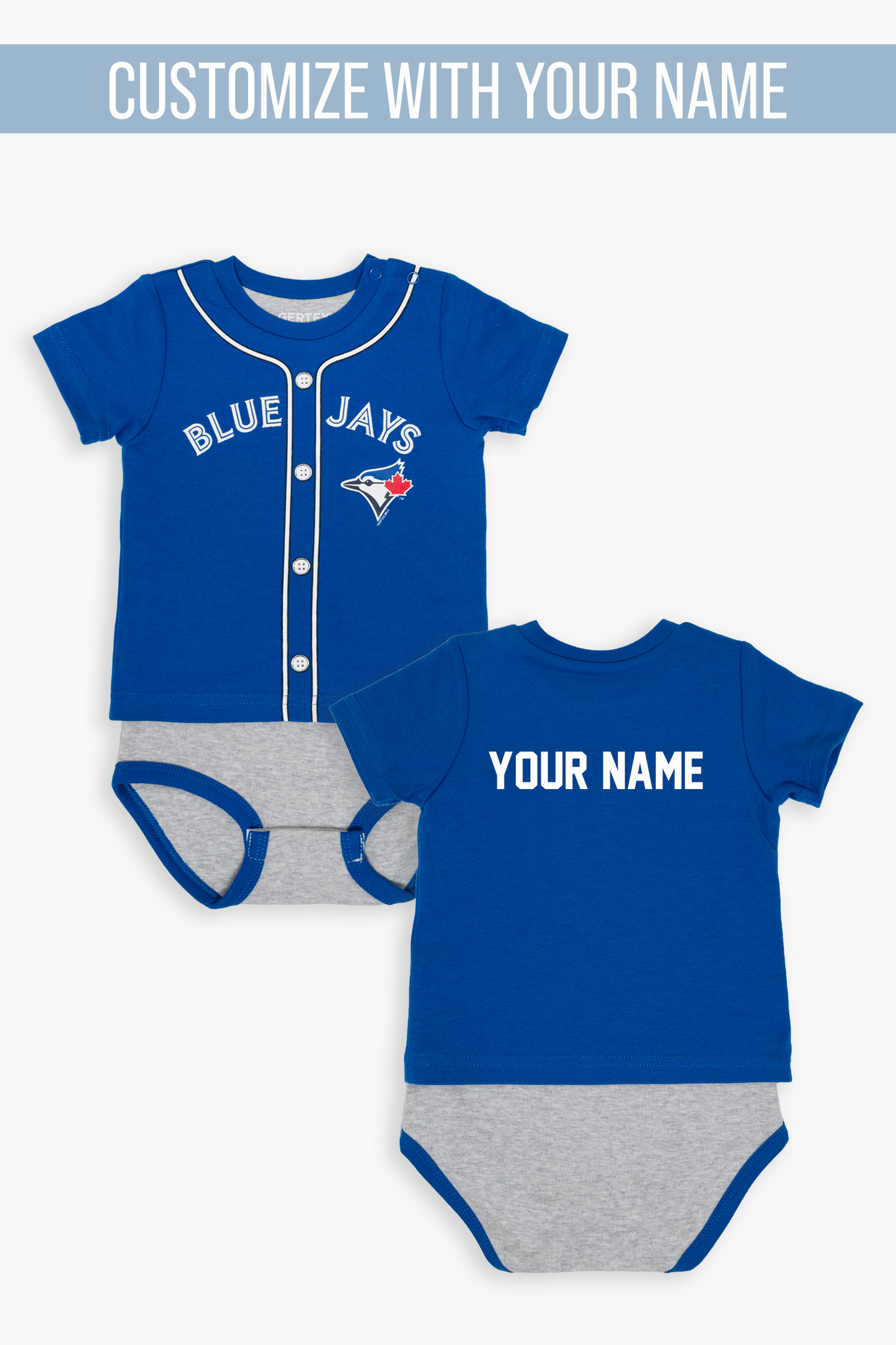 Gertex Customizable MLB Blue Jays T-Shirt Bodysuit