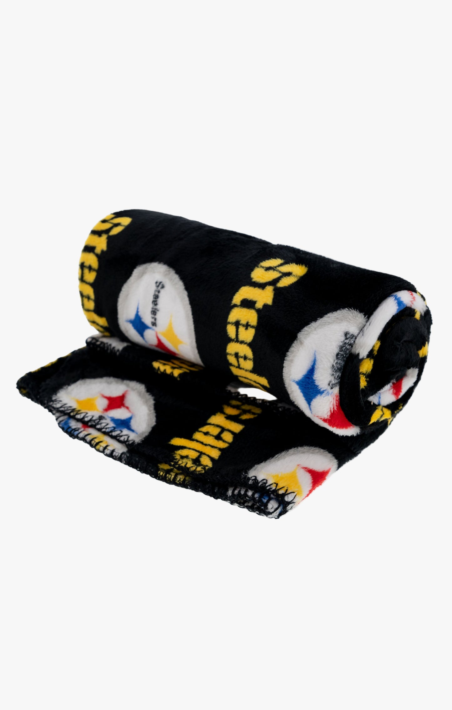 NFL Pittsburgh Steelers Coral Fleece Softie Travel Throw Blanket with Team Logos