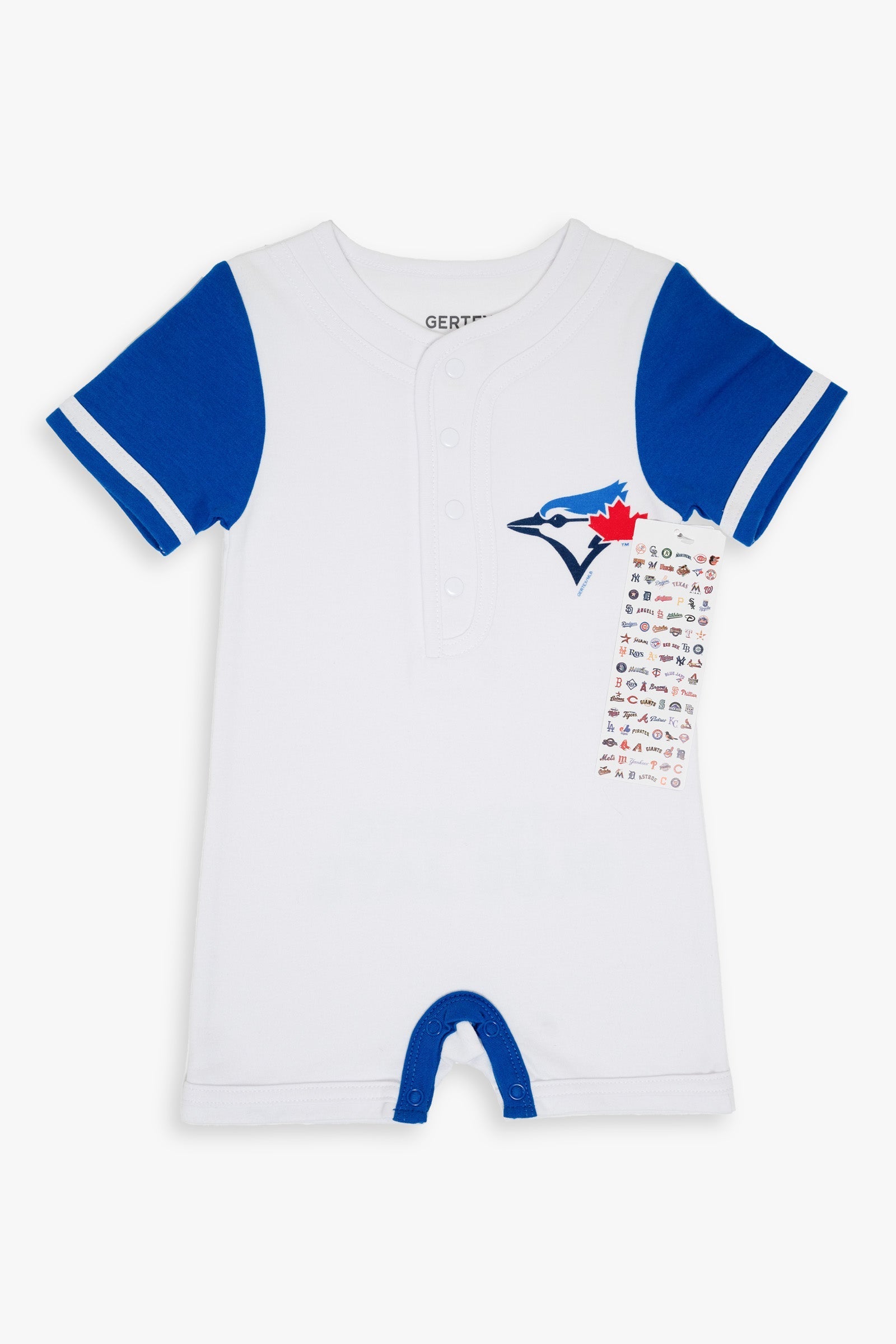 Gertex Customizable MLB Toronto Blue Jays Baby White Romper