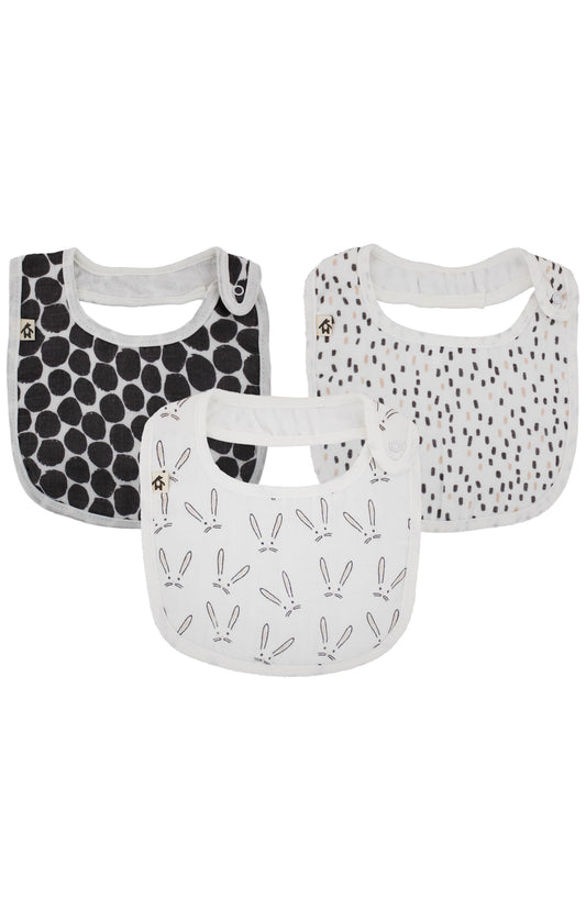 Snugabye Dream Baby Cotton Bib Bundle, 3-Pack