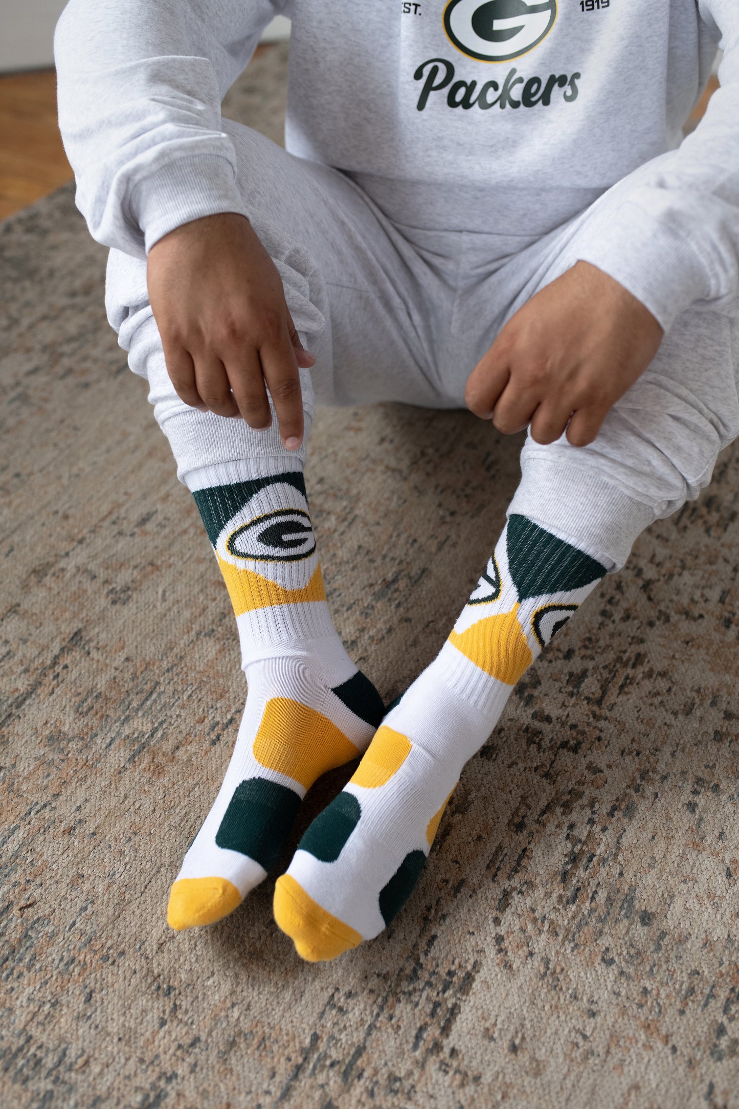 Men's NFL Green Bay Packers 3-Pack Sport Crew Fan Socks