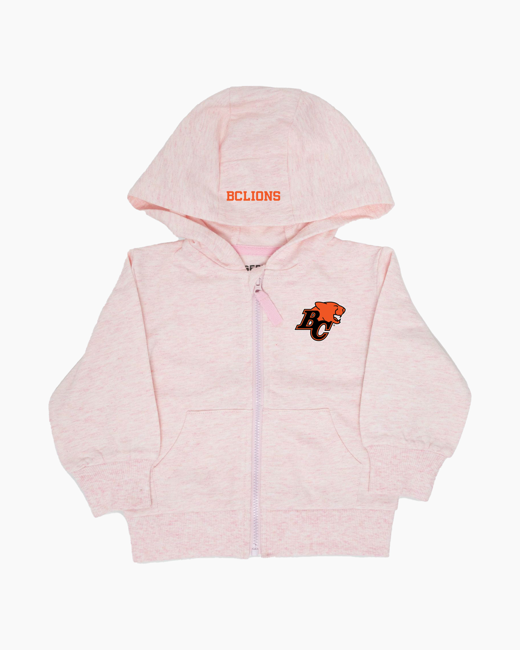 CFL Team Baby Infant French Terry Cotton Zip-Up Hoodie in Pink