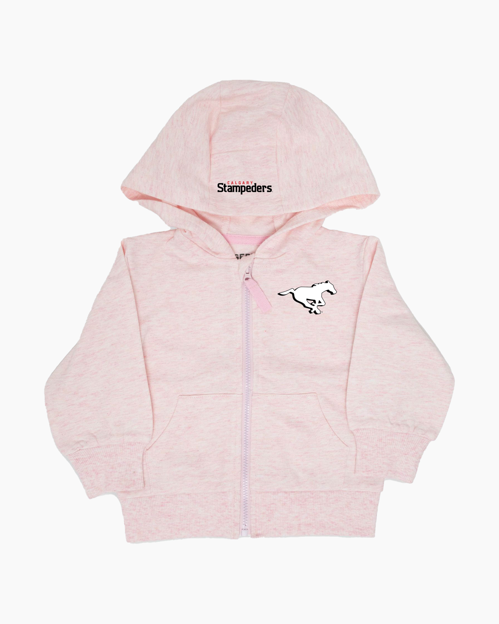 CFL Team Baby Infant French Terry Cotton Zip-Up Hoodie in Pink