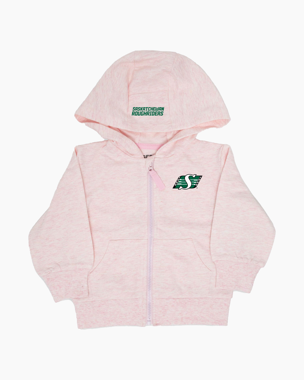 CFL Team Baby Infant French Terry Cotton Zip-Up Hoodie in Pink