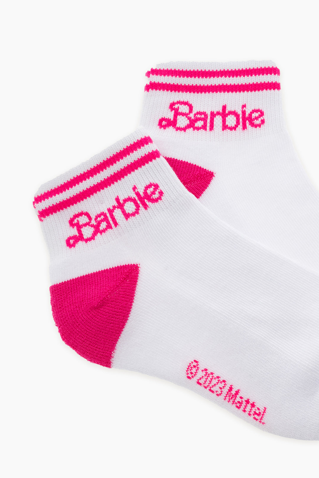 Gertex Barbie Ladies 2-Pack Half Terry Ankle Socks in White