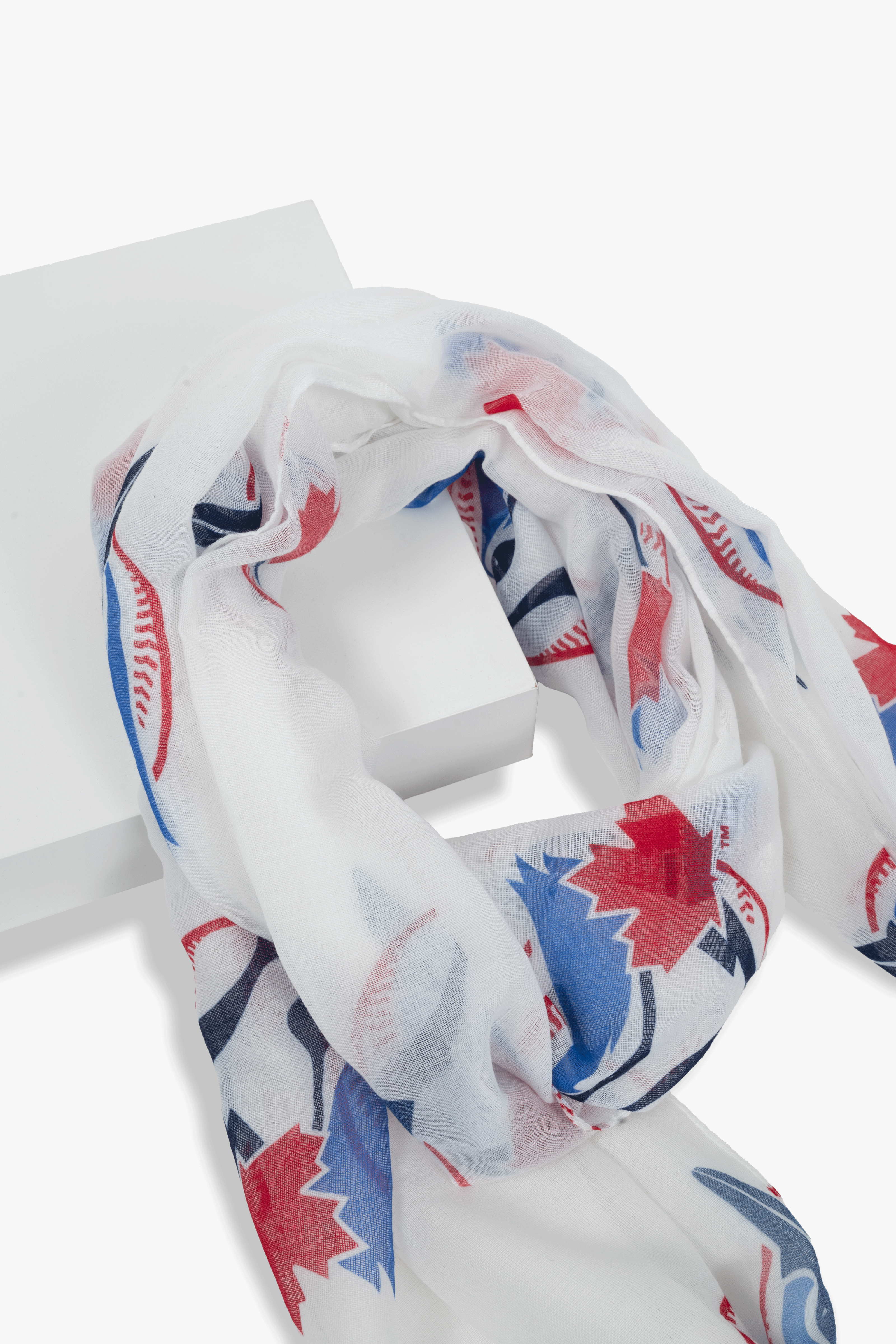 MLB Women's Lightweight Shawl, Toronto Blue Jays Fan Scarf, All-Over Team Logo, One Size 180 x 70 cm