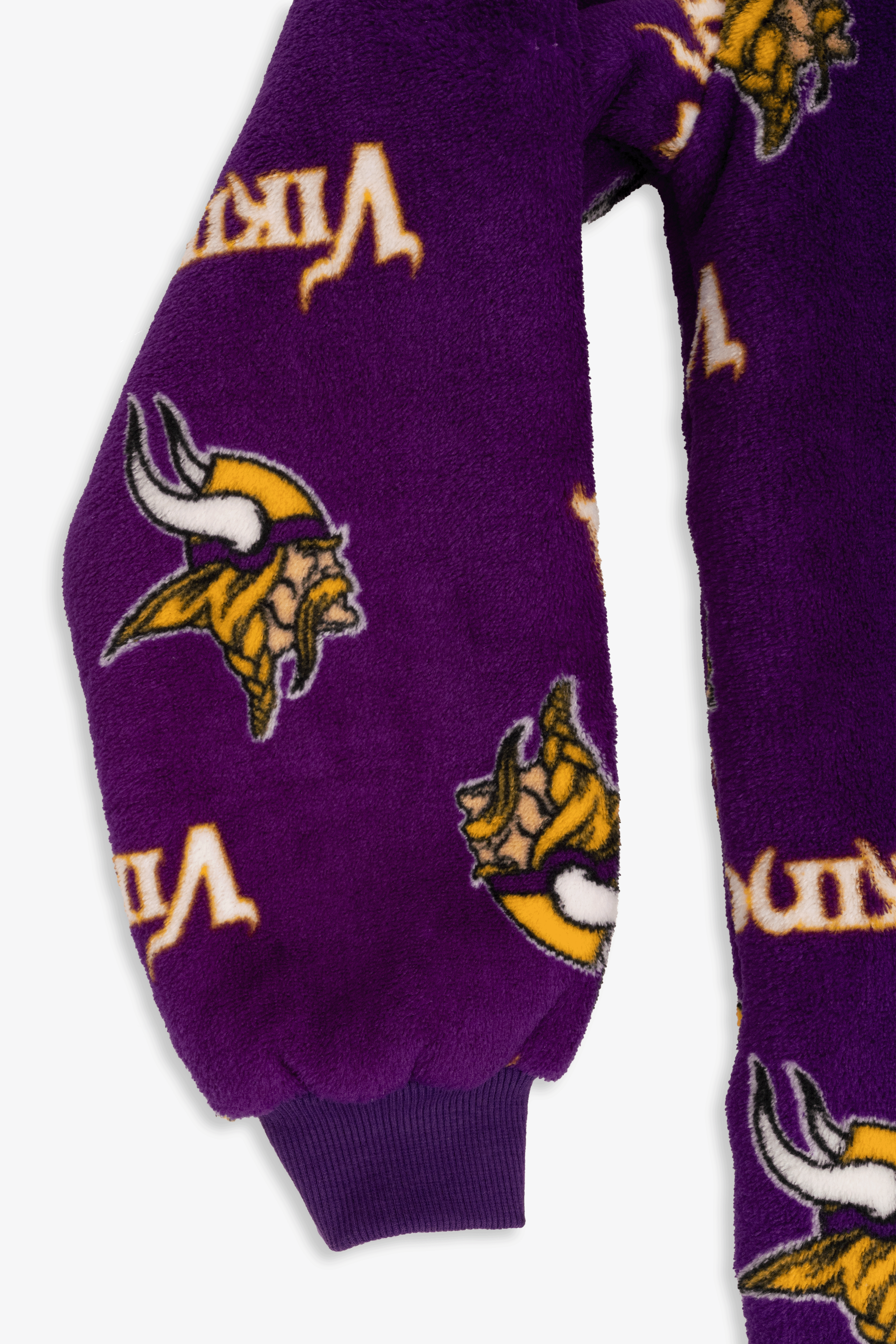 NFL Youth Minnesota Vikings Coral Fleece Blanket Hoodie, Oversized Kids Wearable Blanket, Sherpa Lined, S/M-M/L