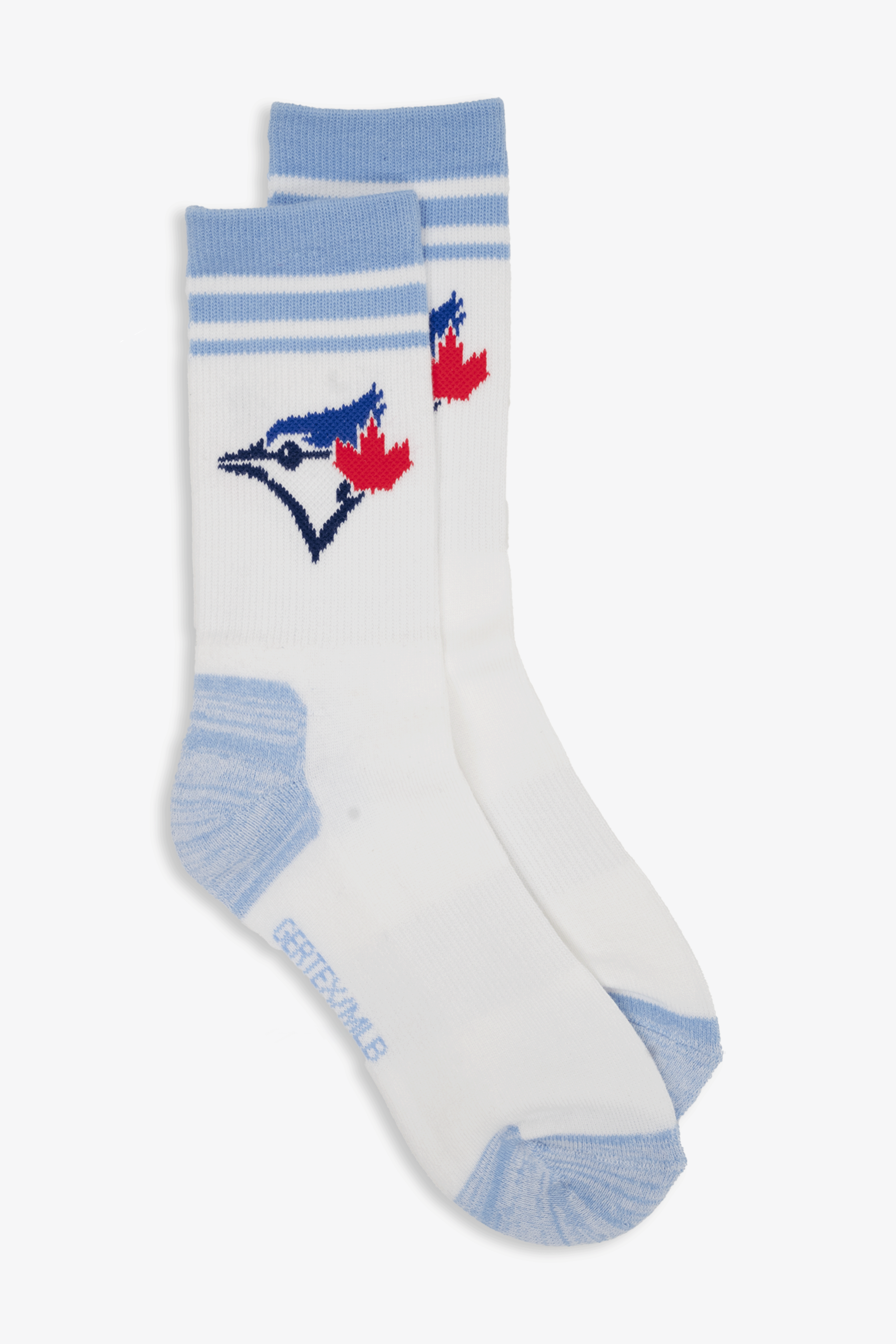 Toronto Blue Jays Kids Athletic Crew Socks 3-Pack, Cushioned MLB Baseball Socks, Child to Youth Size