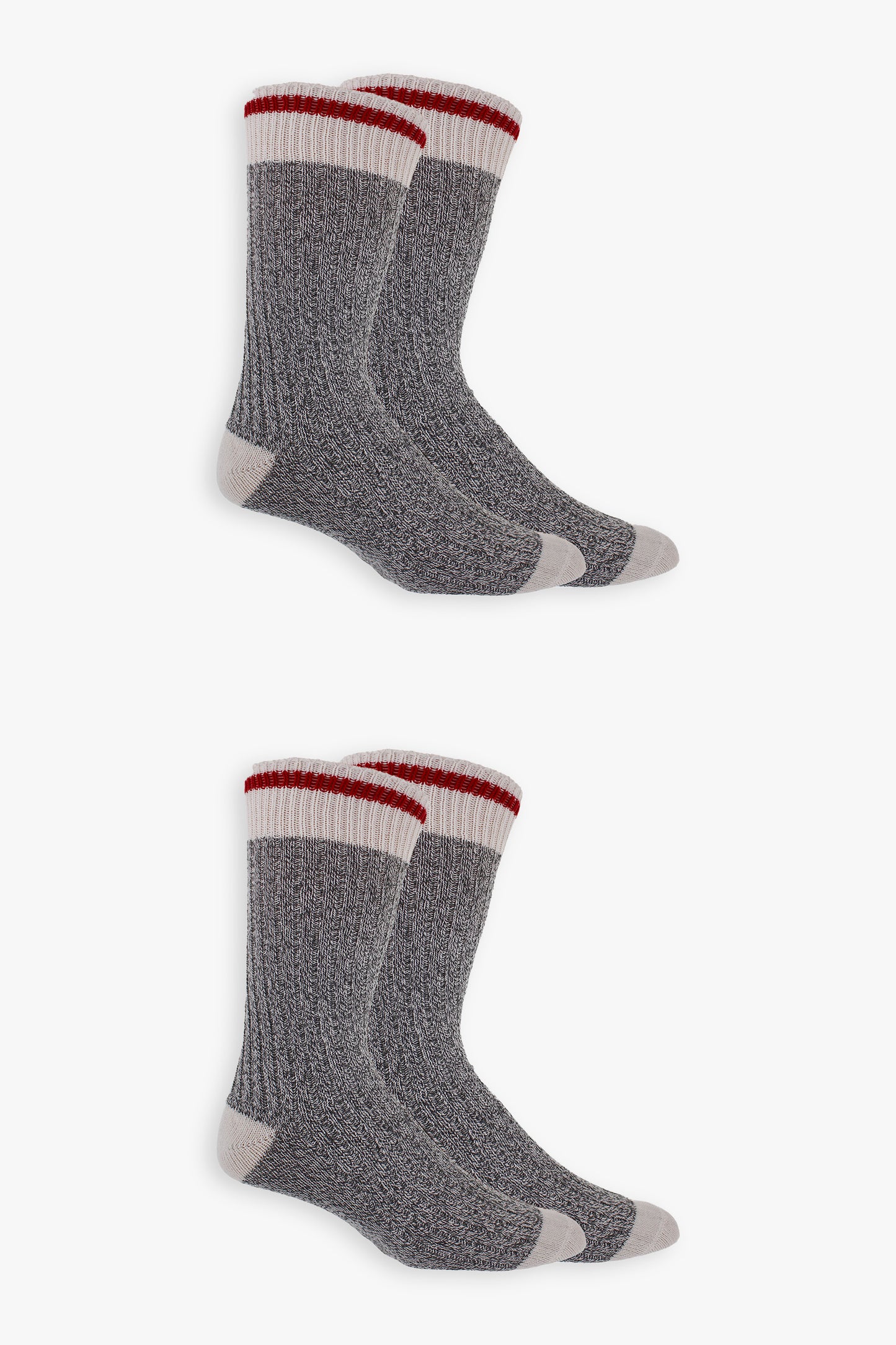 Grey Men's Winter Boot Socks
