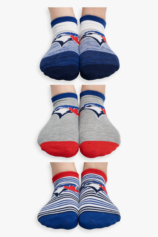 Ladies 3-Pack MLB Toronto Blue Jays Ankle Socks, Shoe Size 5-10