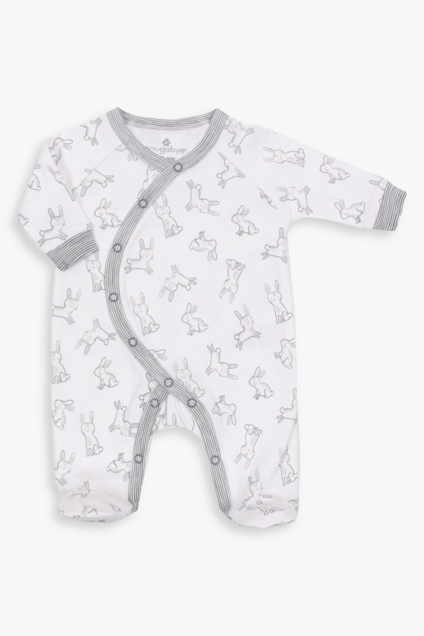 Snugabye Dream Kimono Sleeper Onesie - Bunnies