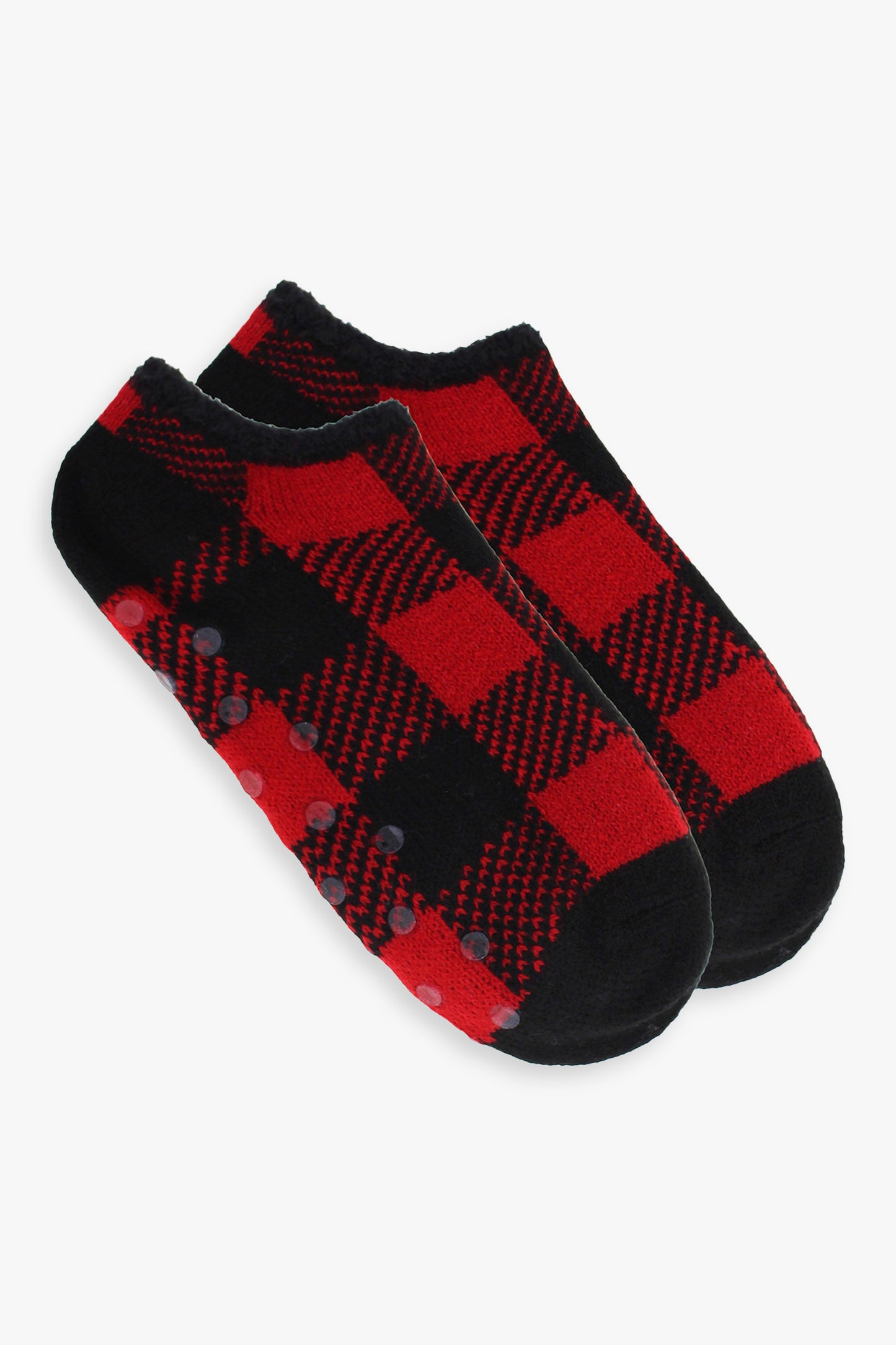 Ladies Double Layer No Show Socks With Non-Skid