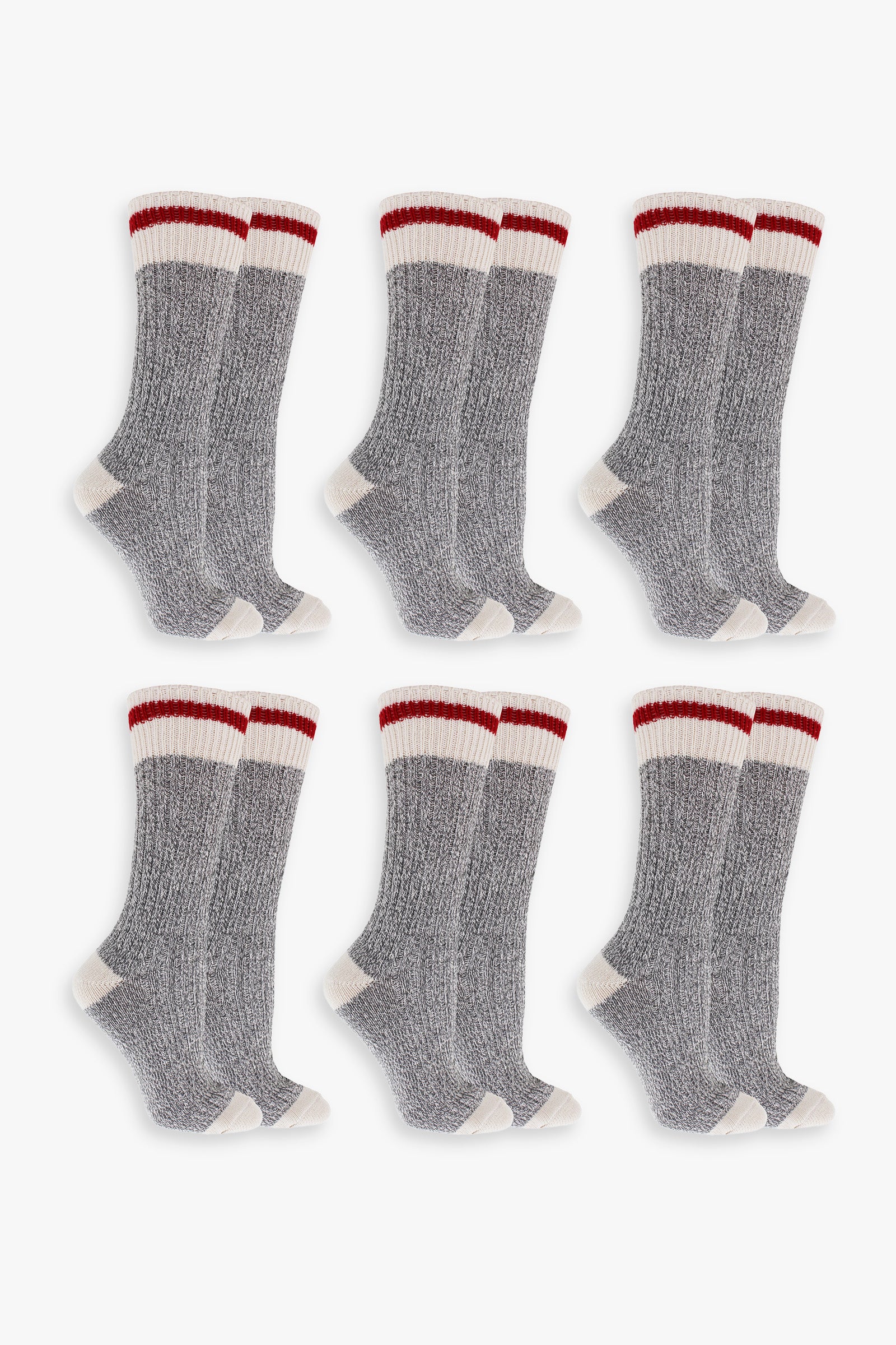 Grey Ladies Multipack Boot Socks