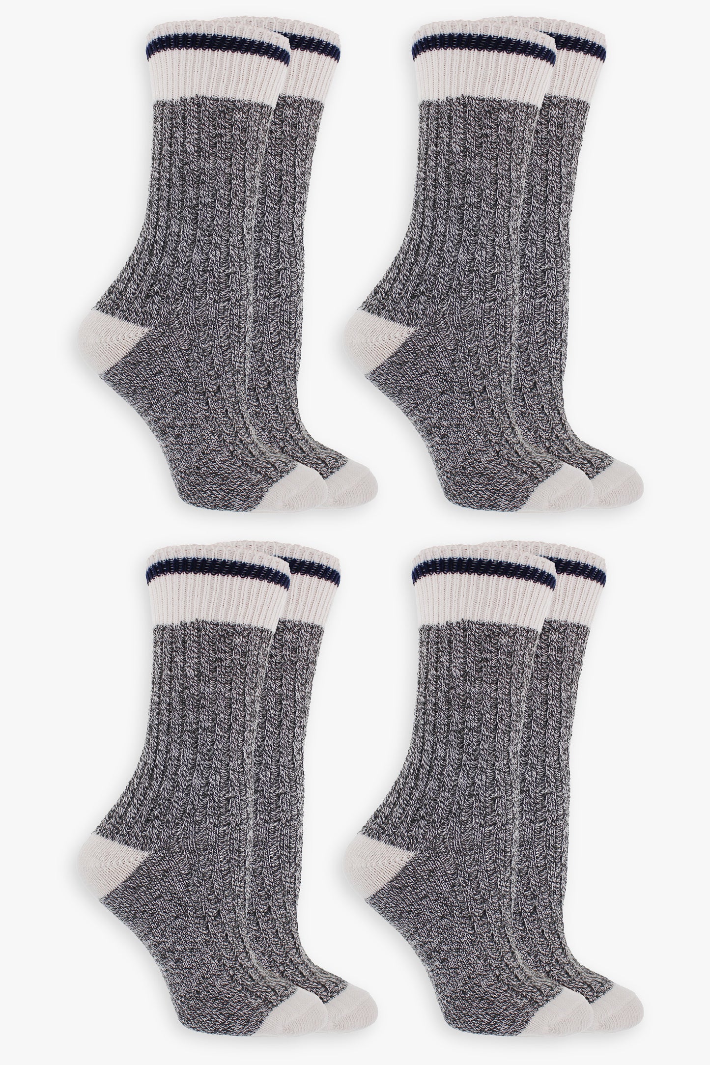 Great Northern Grey & Navy Ladies Boot Socks