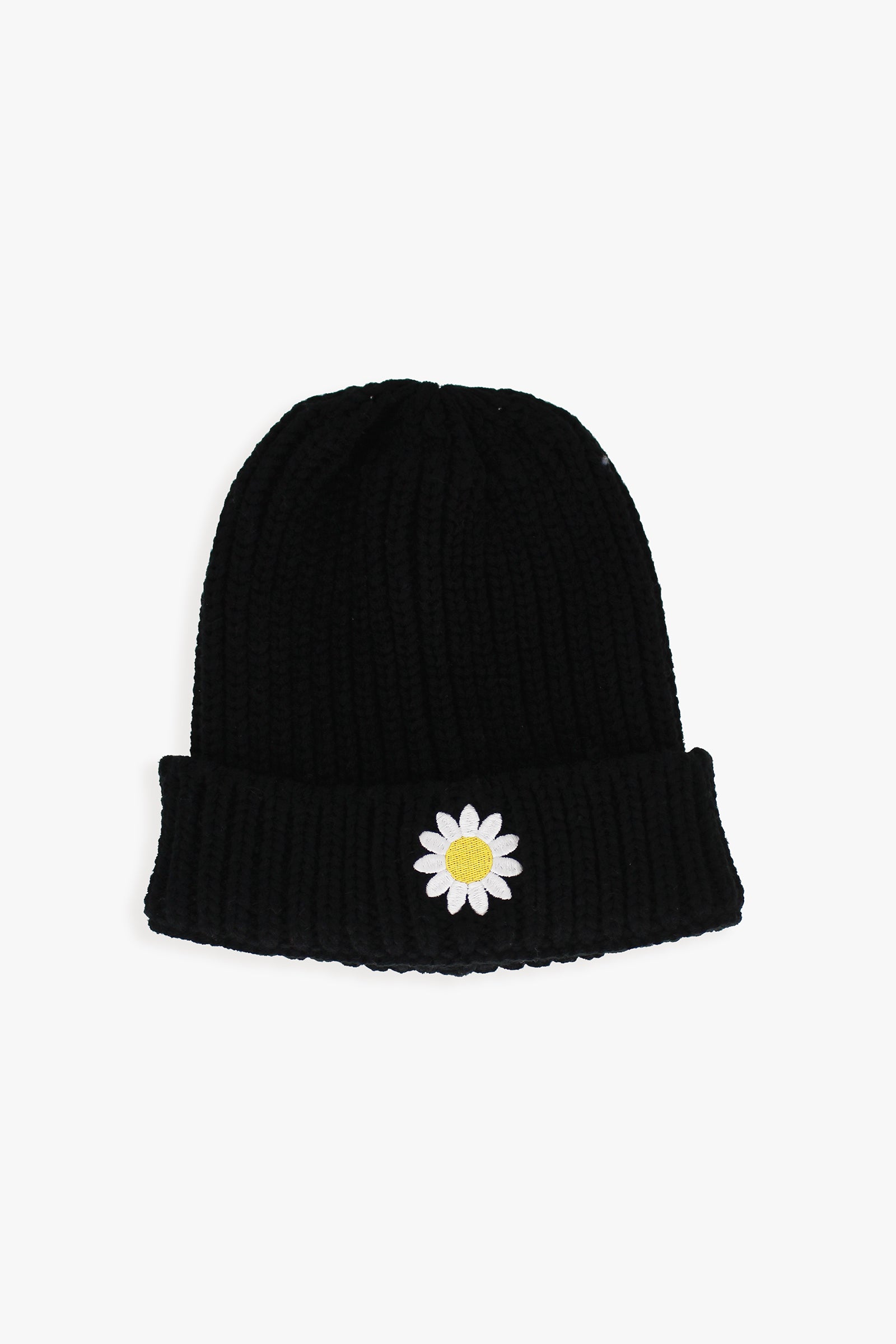 Ladies Cuff Beanie With Embroidery