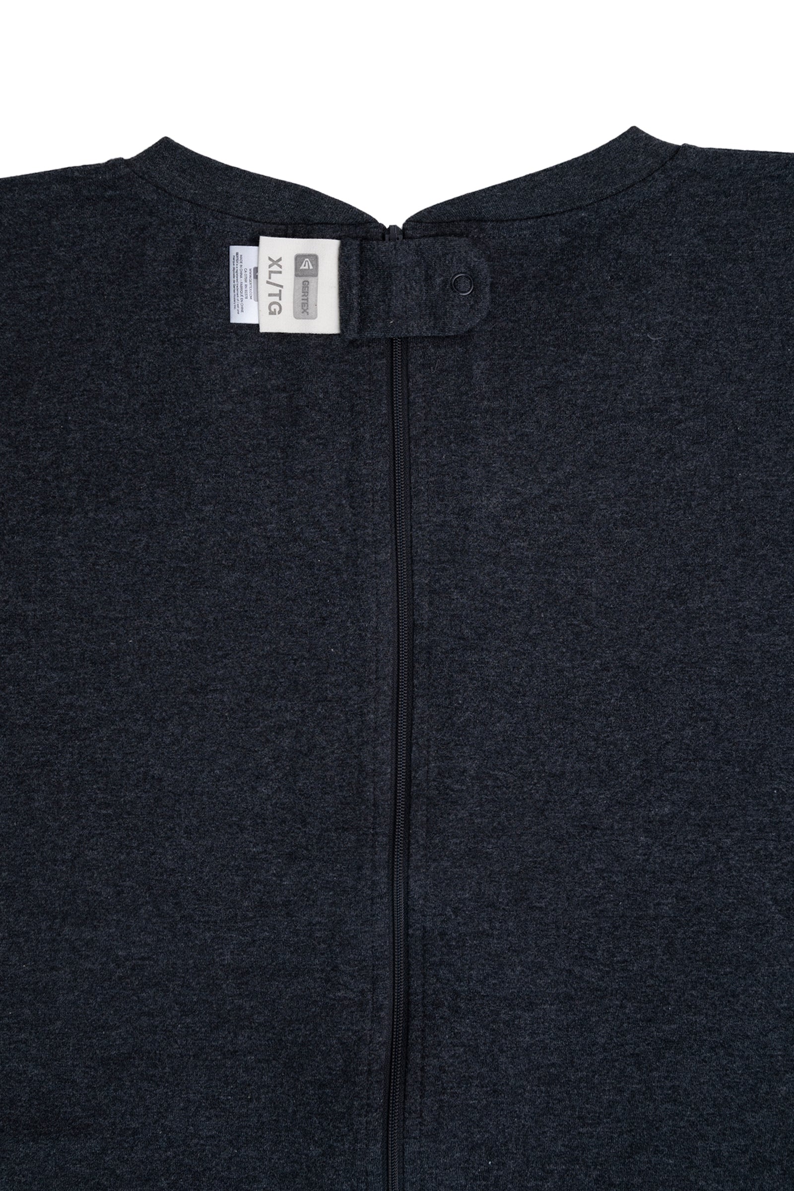 Adult Charcoal Grey Adaptive Organic Cotton Lightweight, Anti-Strip Back-Zip Romper
