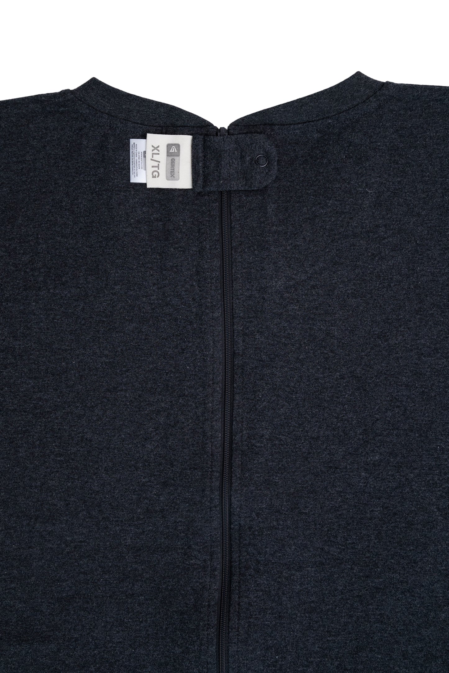 Adult Charcoal Grey Adaptive Organic Cotton Lightweight, Anti-Strip Back-Zip Romper