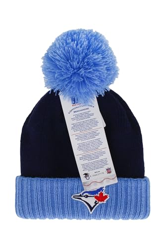 Gertex MLB Toronto Blue Jays Youth Kids Heavy Knit Pom Toque | Kids Size 4-6X