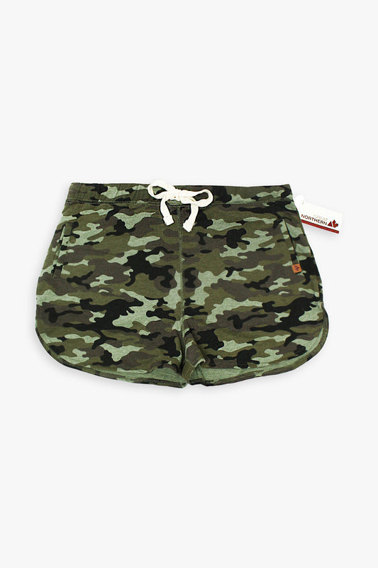 Ladies Camouflage French Terry Shorts