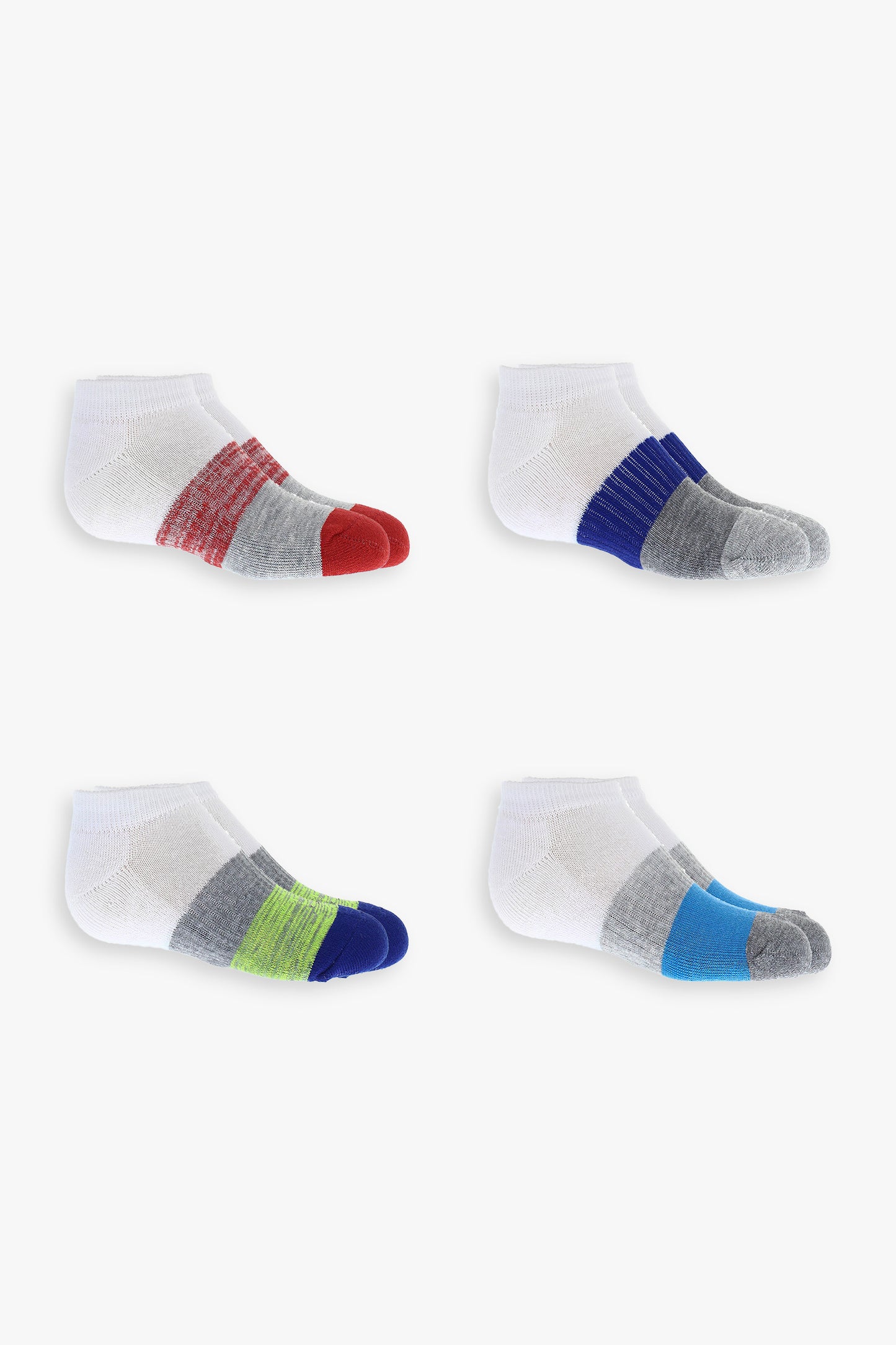 Boys 4-Pack Athletic Half-Terry No Show Socks