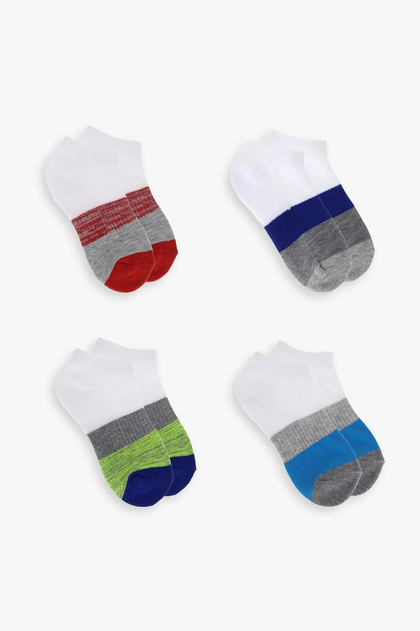 Boys 4Pk Athletic No Show Socks