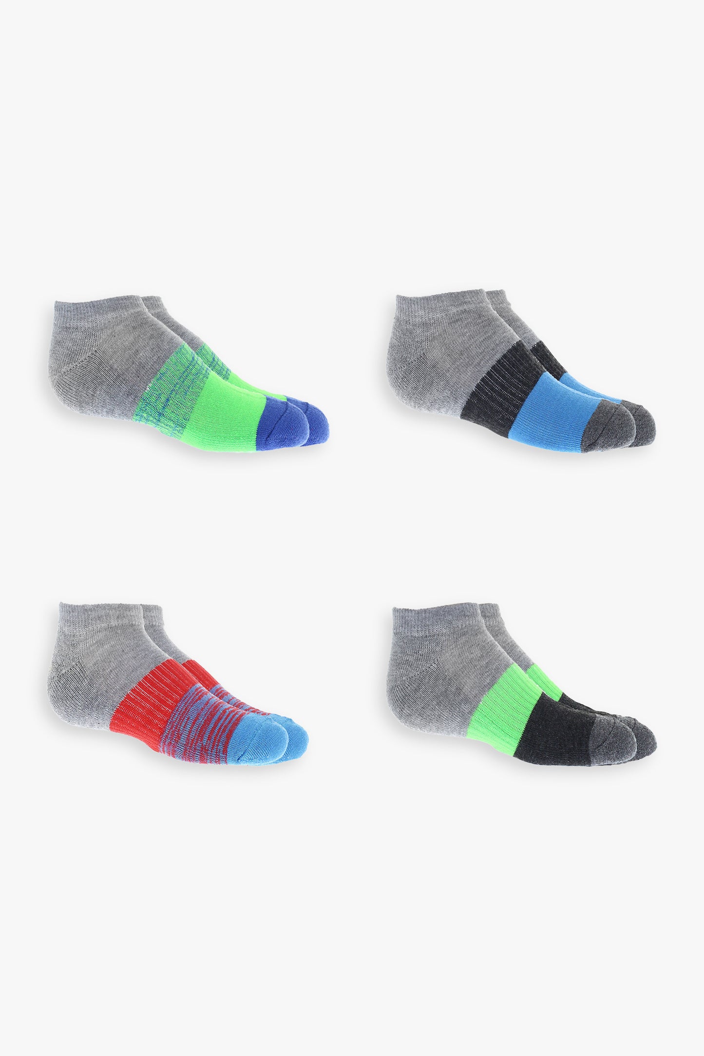 Boys 4Pk Athletic No Show Socks