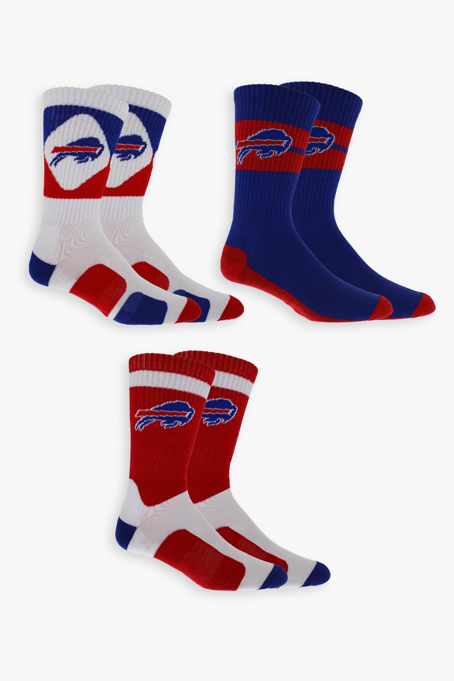 Gertex NFL Men's 3-Pack Sport Crew Fan Socks