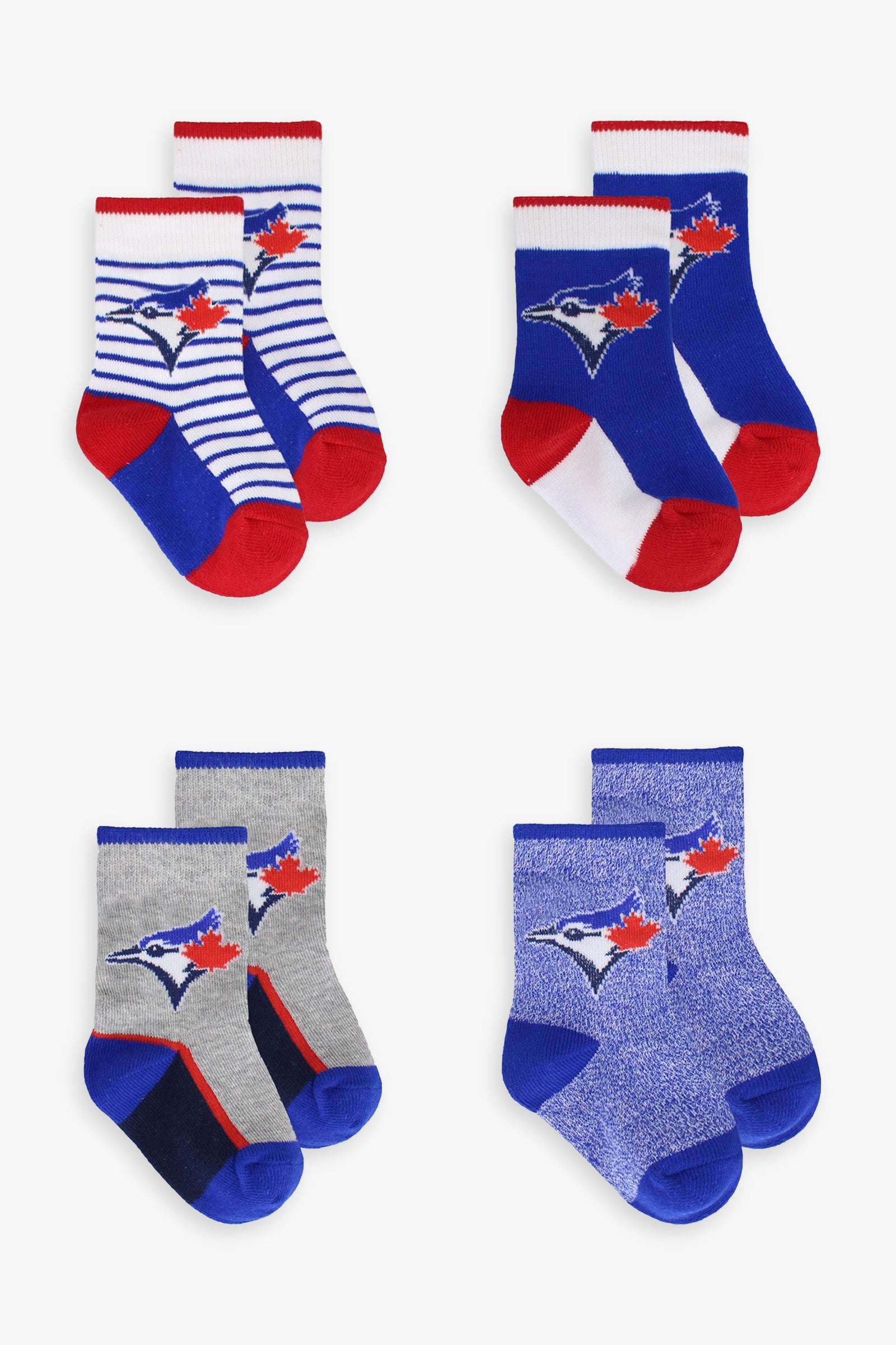 MLB Toronto Blue Jays Toddler 4-Pack Crew Socks