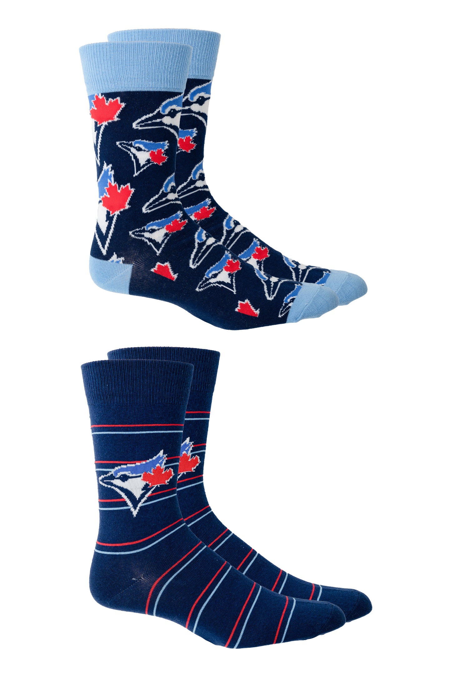 Gertex Men's MLB Toronto Blue Jays 2-Pack Dress Socks