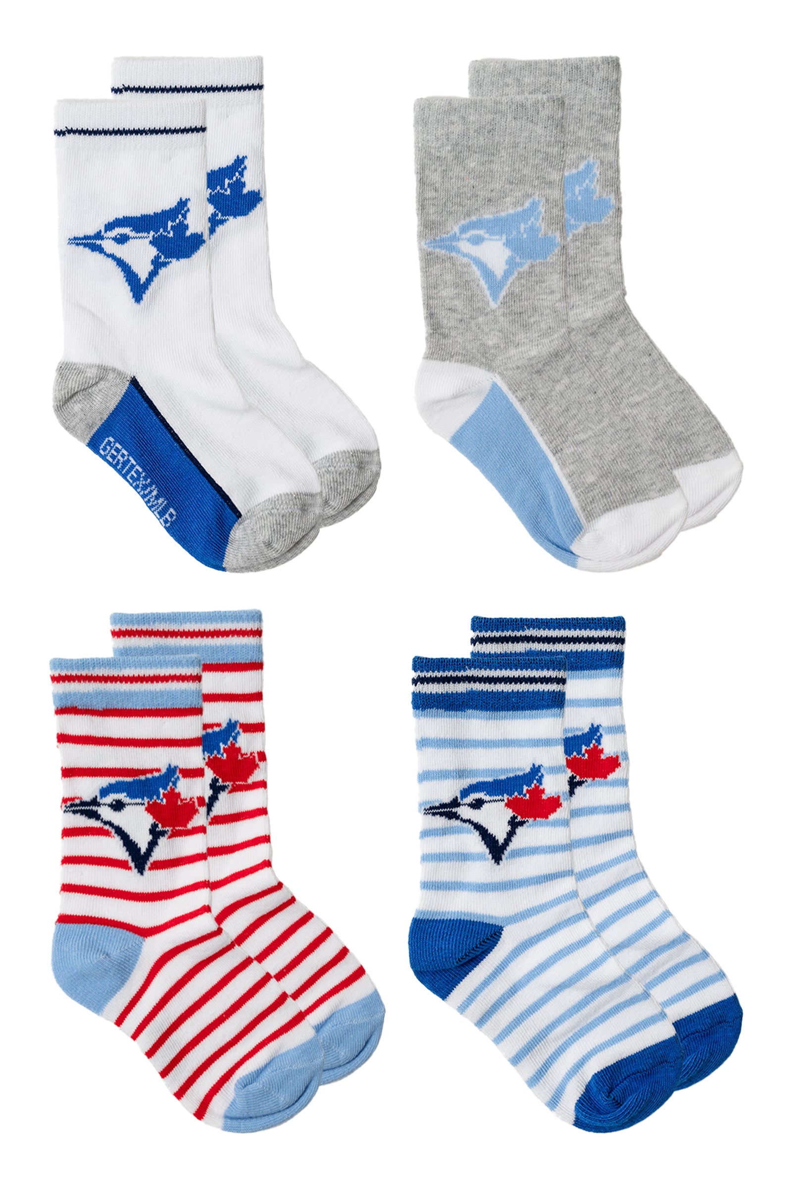 MLB Toronto Blue Jays Toddler 4-Pack Crew Socks