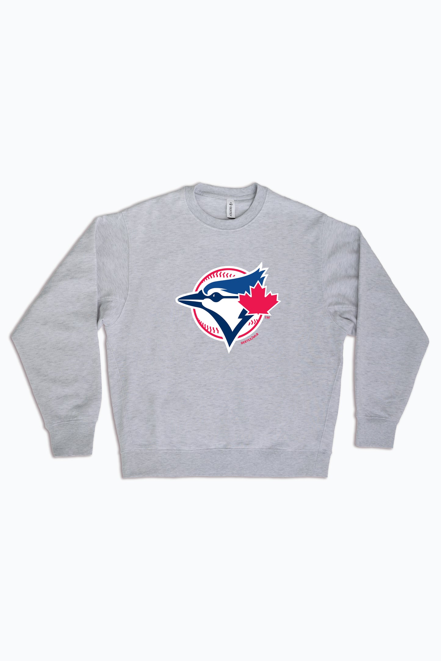 MLB Toronto Blue Jays Logo Crewneck Sweatshirt for Adult Men, Women | Unisex Heather Grey Pullover