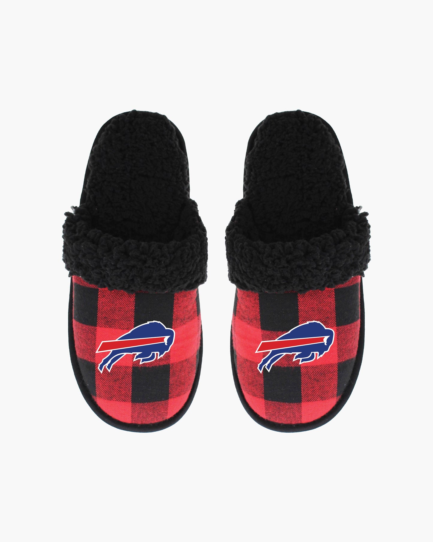 Women's NFL Sherpa Lined Buffalo Plaid Slippers