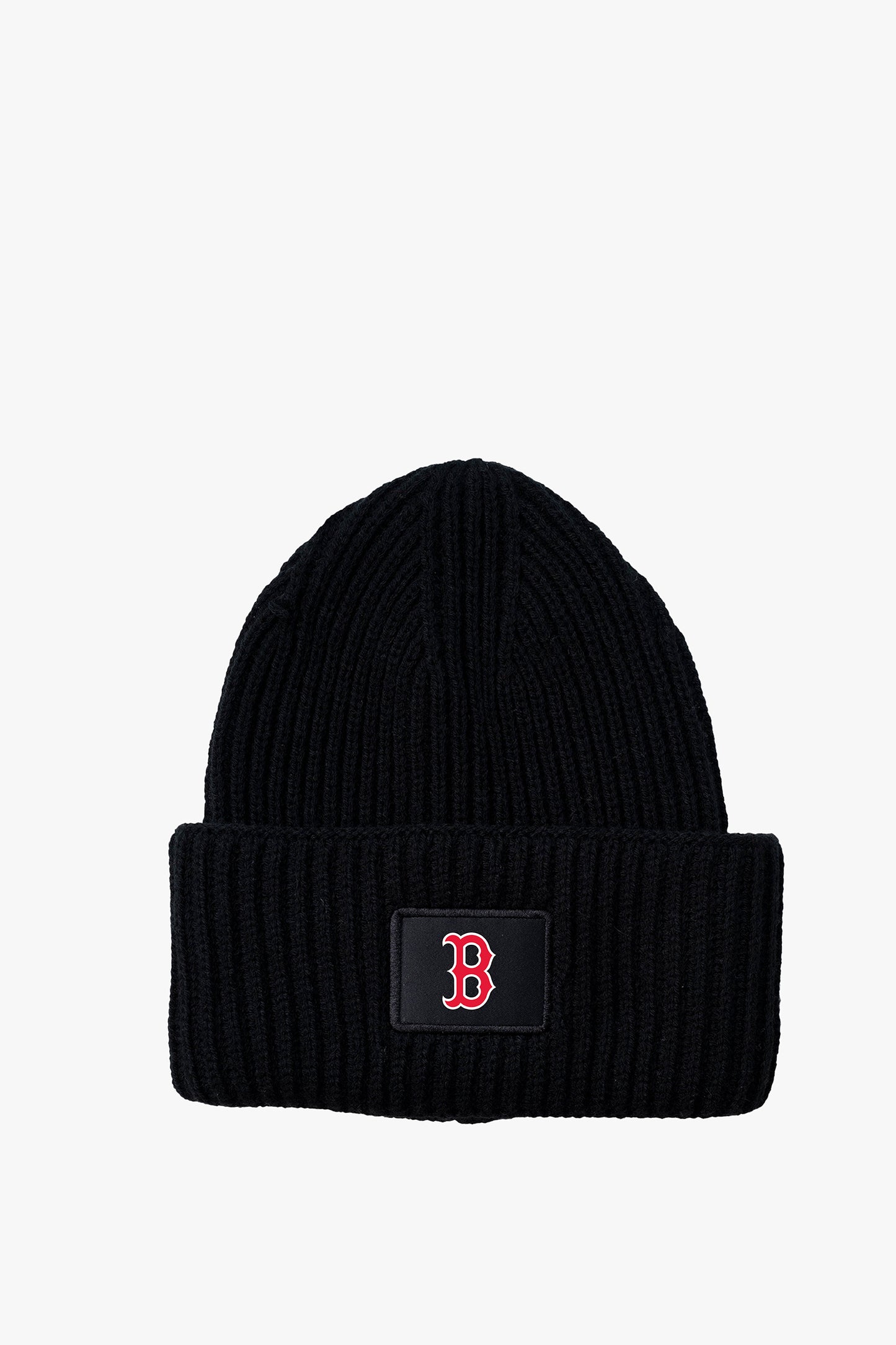 MLB Boston Red Sox Adult Black Oversized Triple Cuff Toque Beanie with Printed Logo