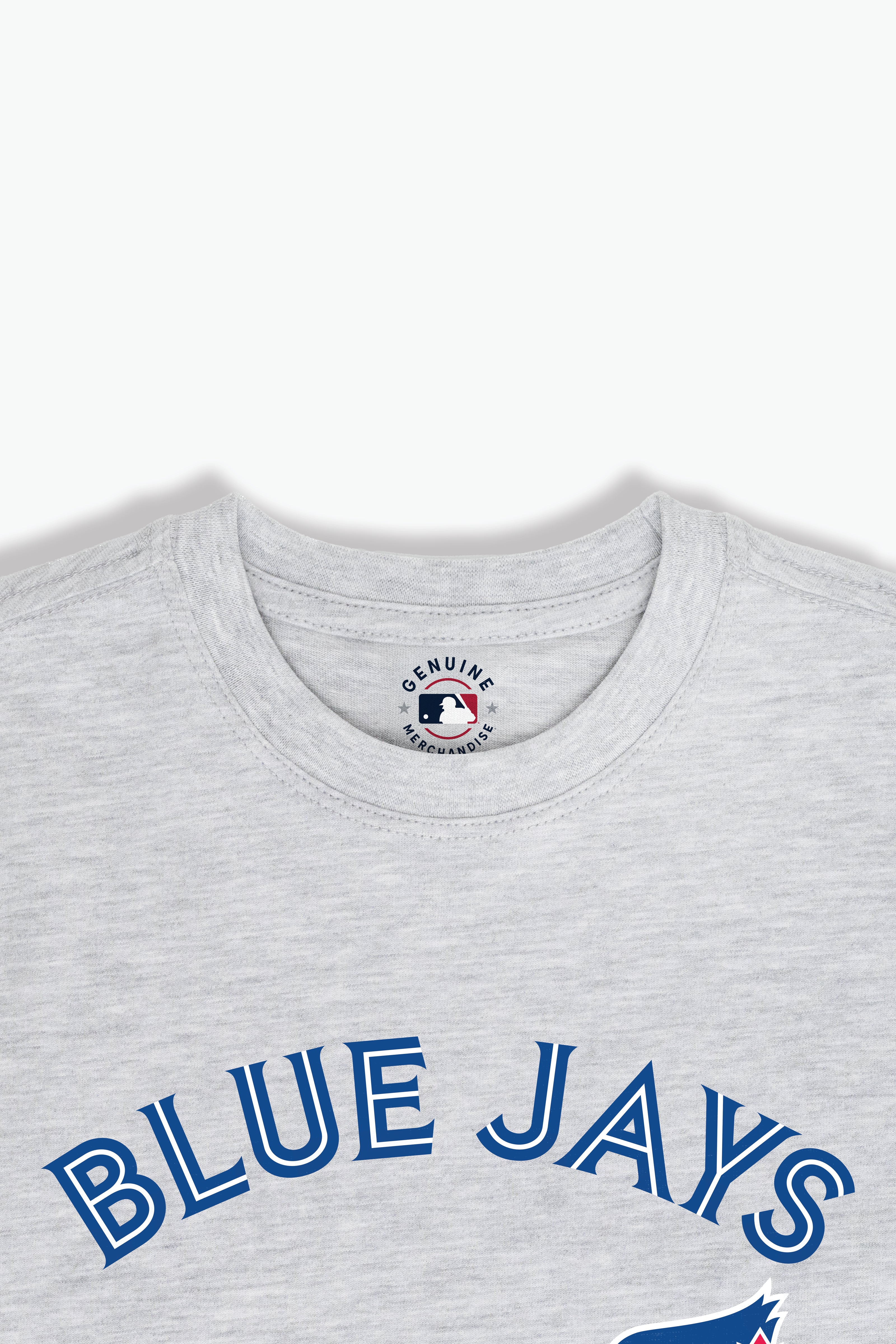 Heather Grey MLB Toronto Blue Jays Baby/Toddler T-Shirt, Soft Combed Cotton, 6M-4T
