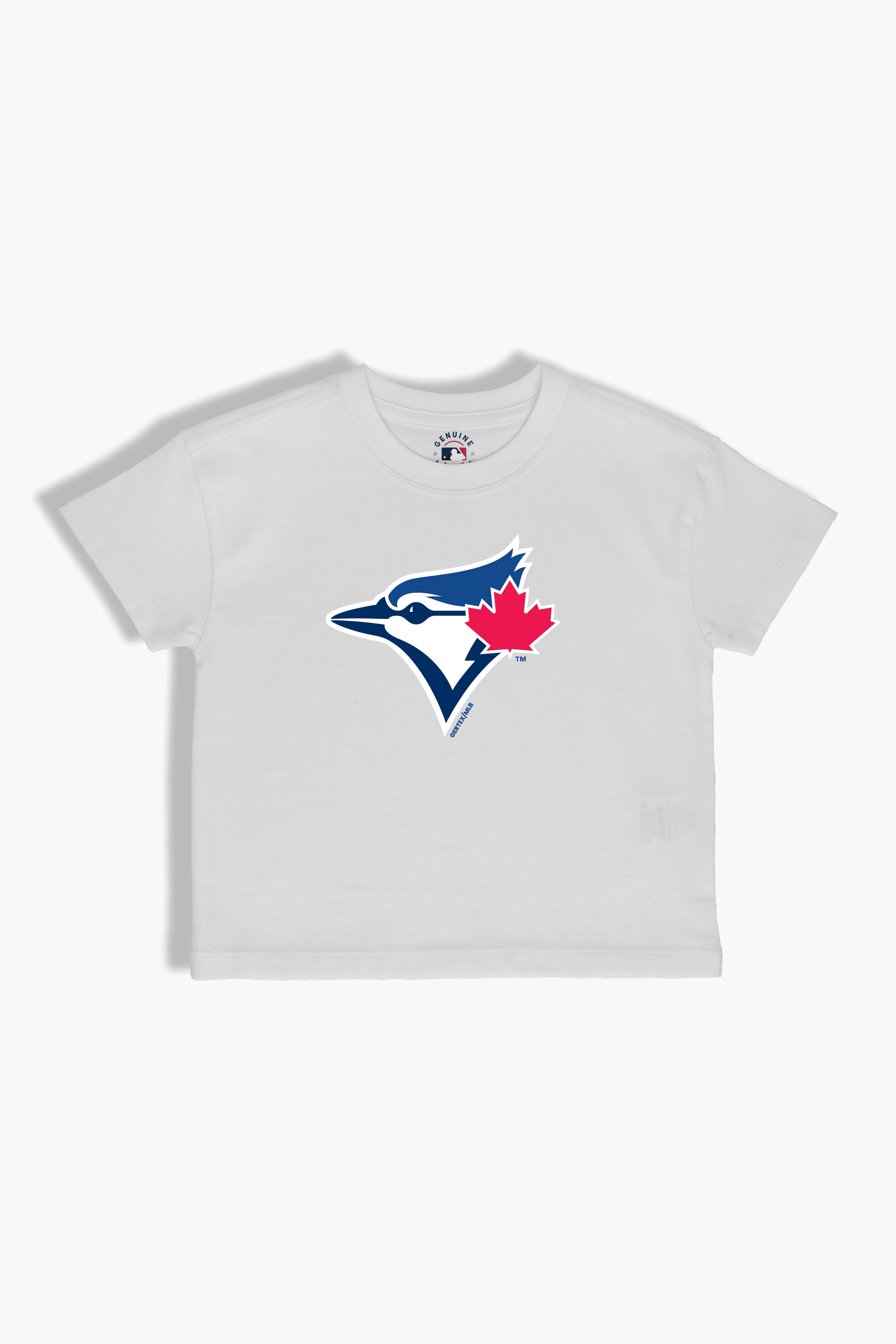 White MLB Toronto Blue Jays Baby/Toddler T-Shirt, Soft Combed Cotton, 6M-4T