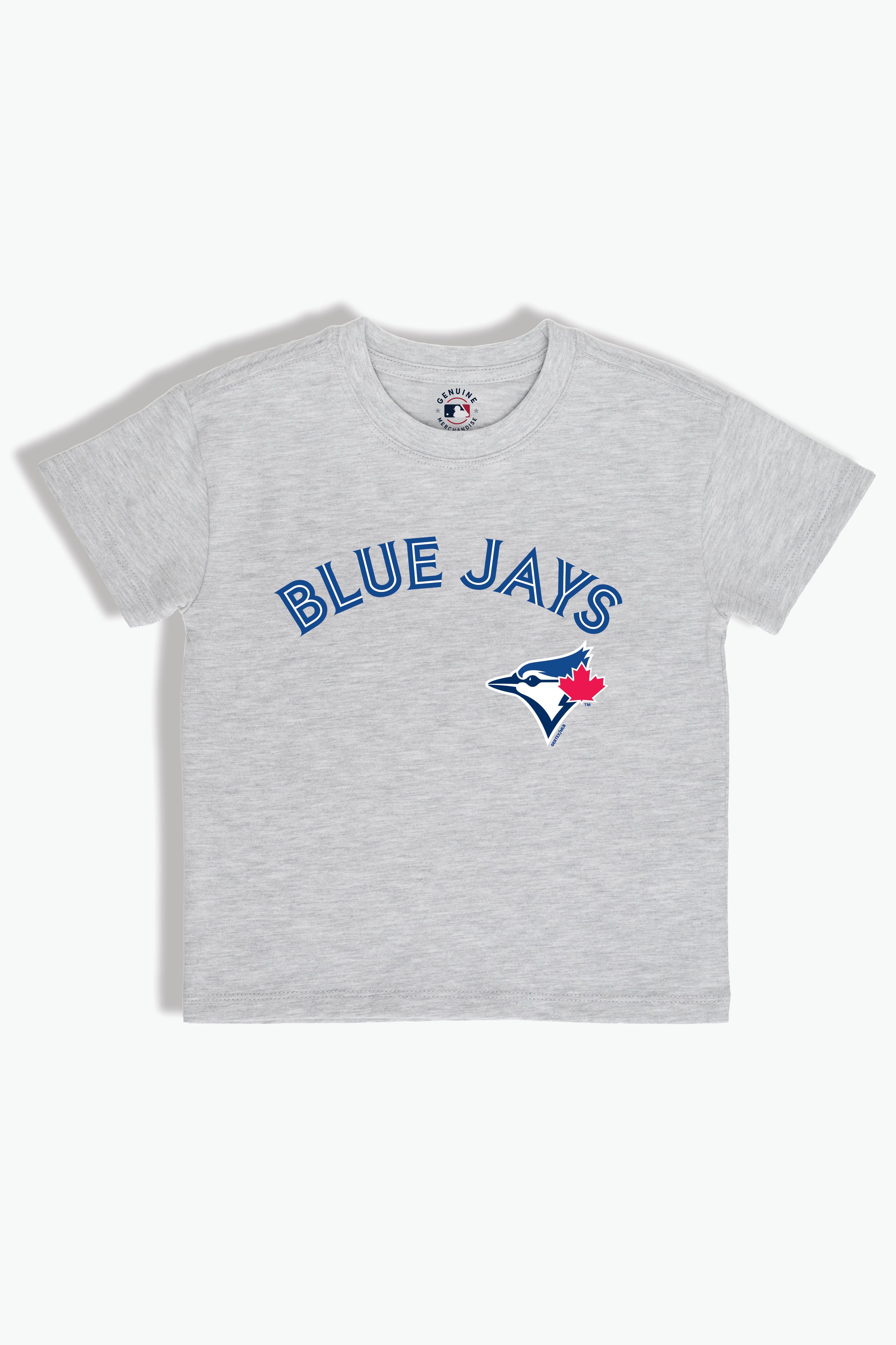 Heather Grey MLB Toronto Blue Jays Baby/Toddler T-Shirt, Soft Combed Cotton, 6M-4T