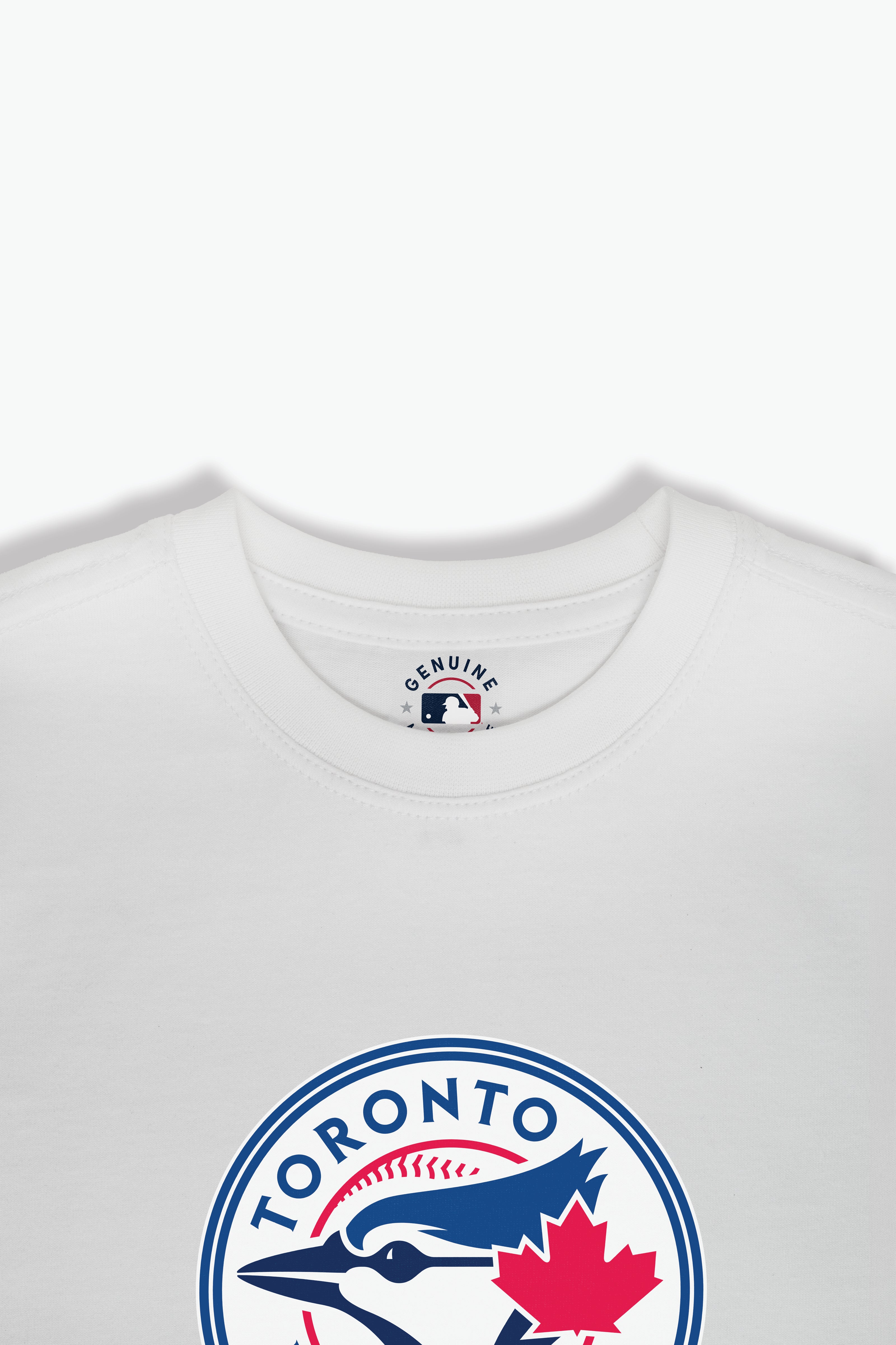Toronto Blue Jays Kids White T-Shirt MLB Youth Tee, Soft Combed Cotton, Boys & Girls S-XL