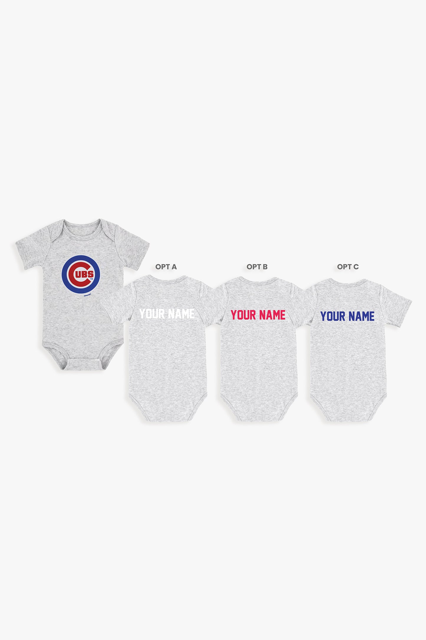 Customizable MLB Baby Onesie Bodysuit in Grey (6-9 Months)