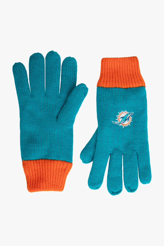 NFL Miami Dolphins Men's Lined Winter Cold Weather Gloves