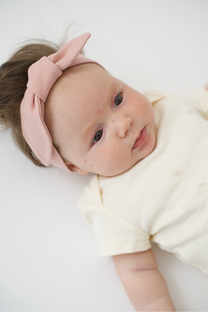 Snugabye Organic "Grow With Me" Adjustable Headband With Bow