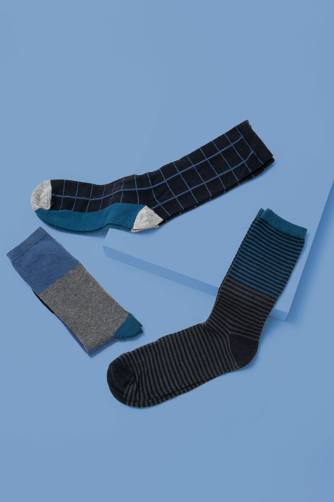 Men's 3-Pack Navy Dress Socks