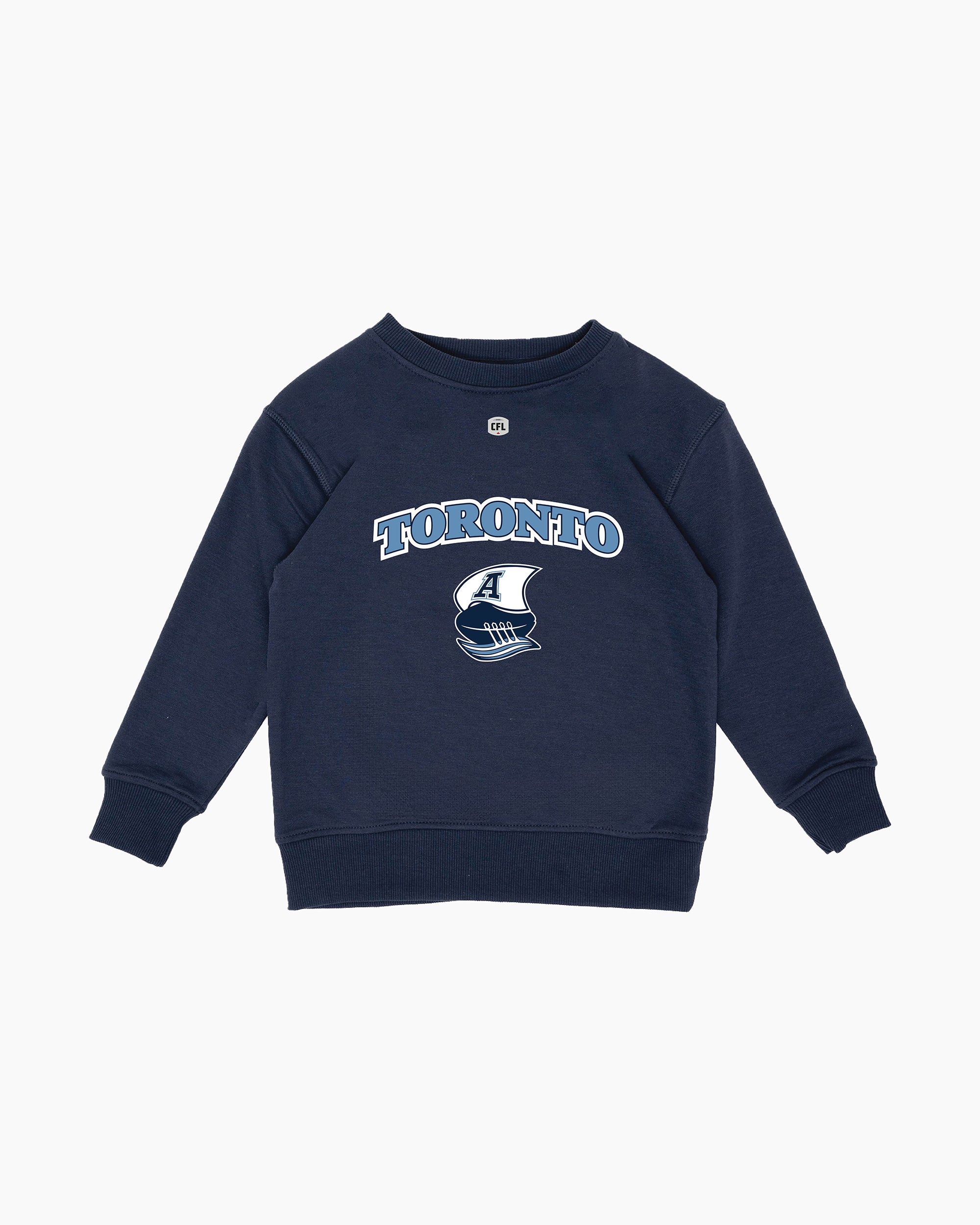 CFL Team Kids Navy French Terry Crewneck Sweatshirt