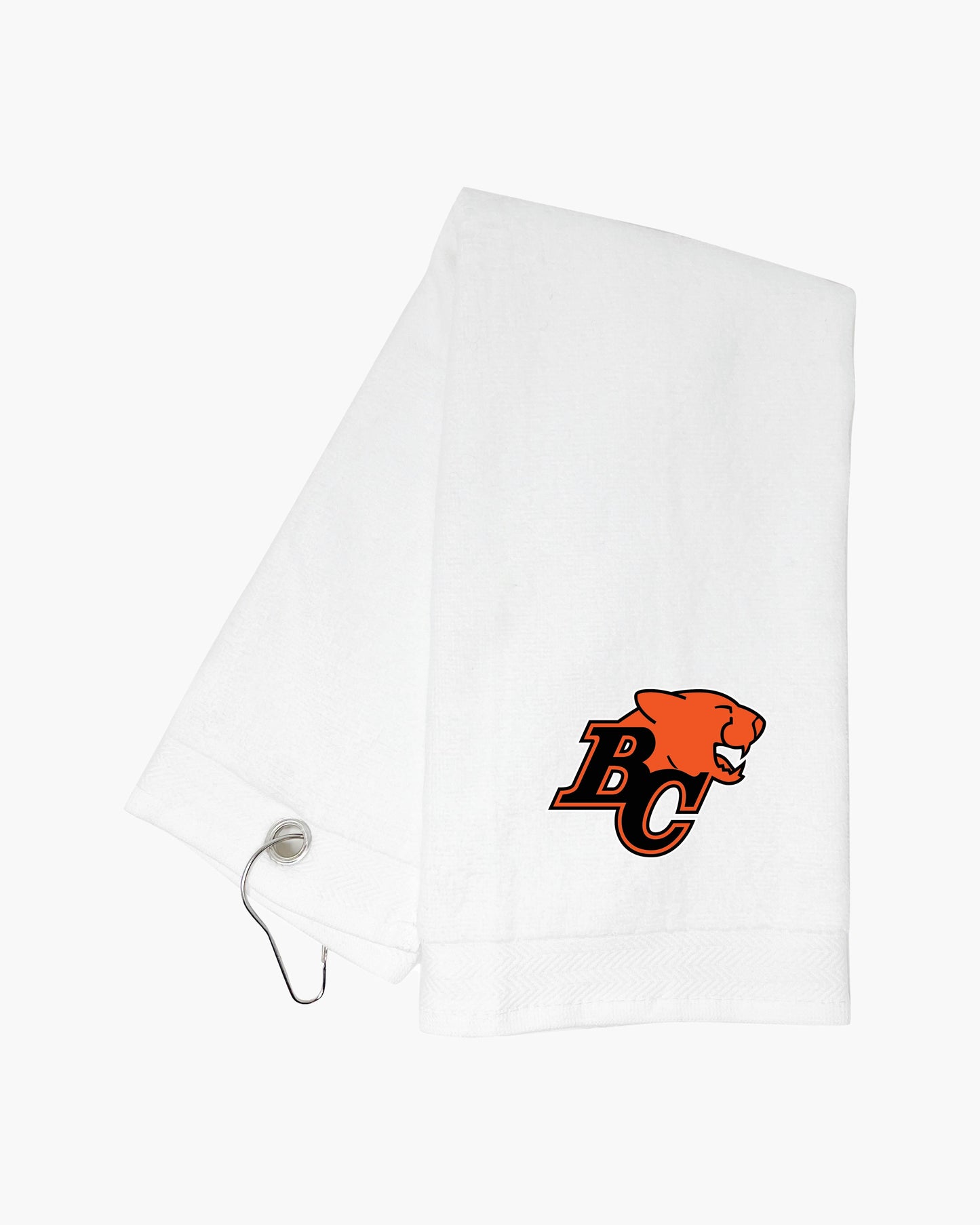 CFL White Tri-Fold Golf Towel with Clip