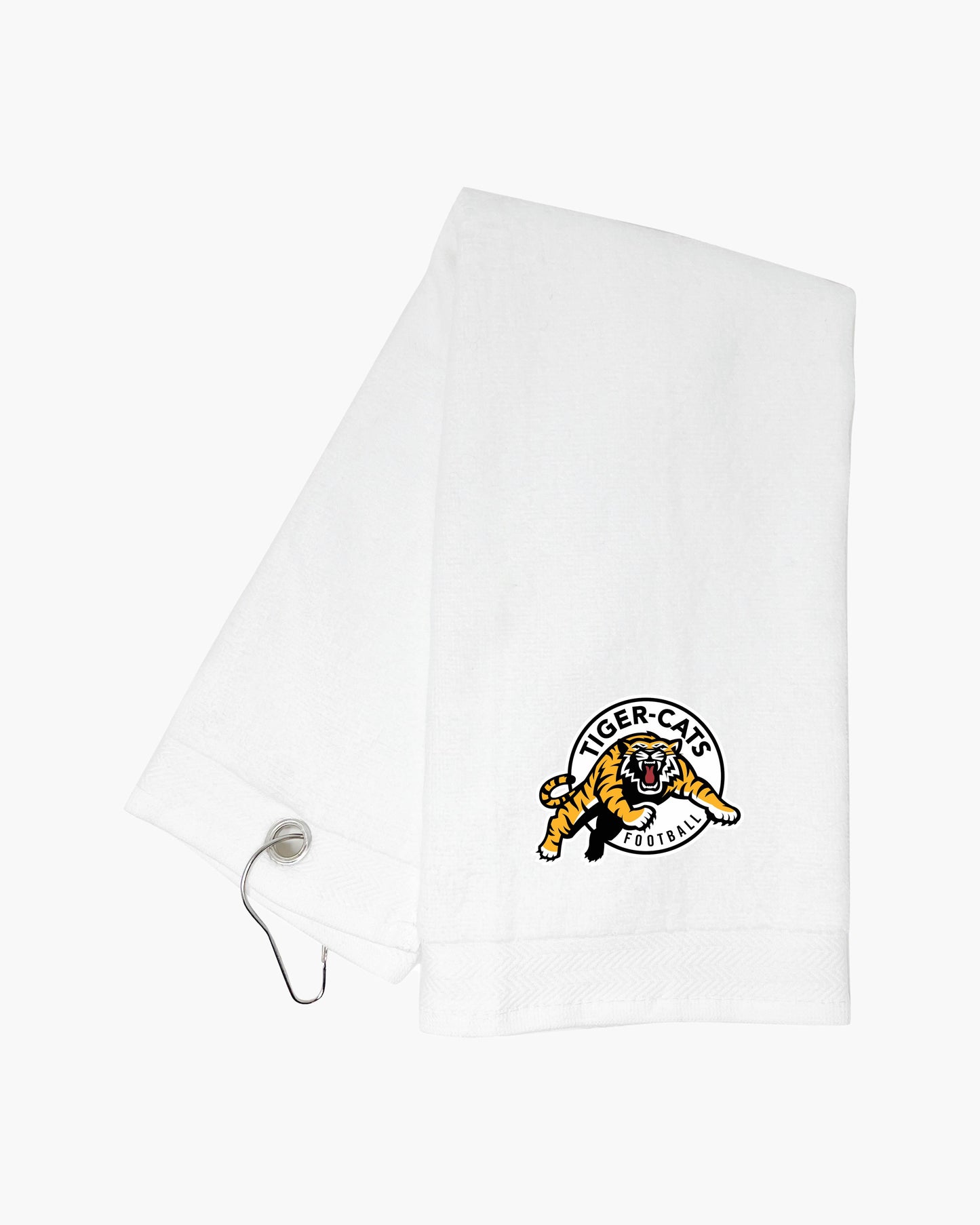 CFL White Tri-Fold Golf Towel with Clip