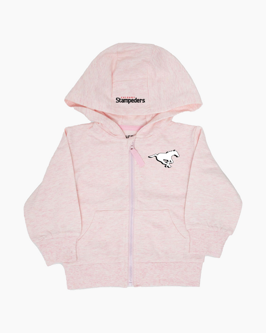 CFL Team Baby Infant French Terry Cotton Zip-Up Hoodie in Pink
