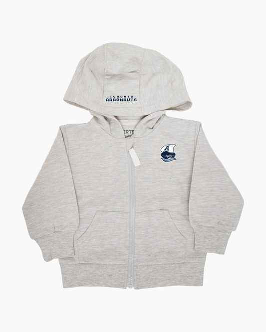 CFL Team Baby Infant French Terry Cotton Zip-Up Hoodie in Grey