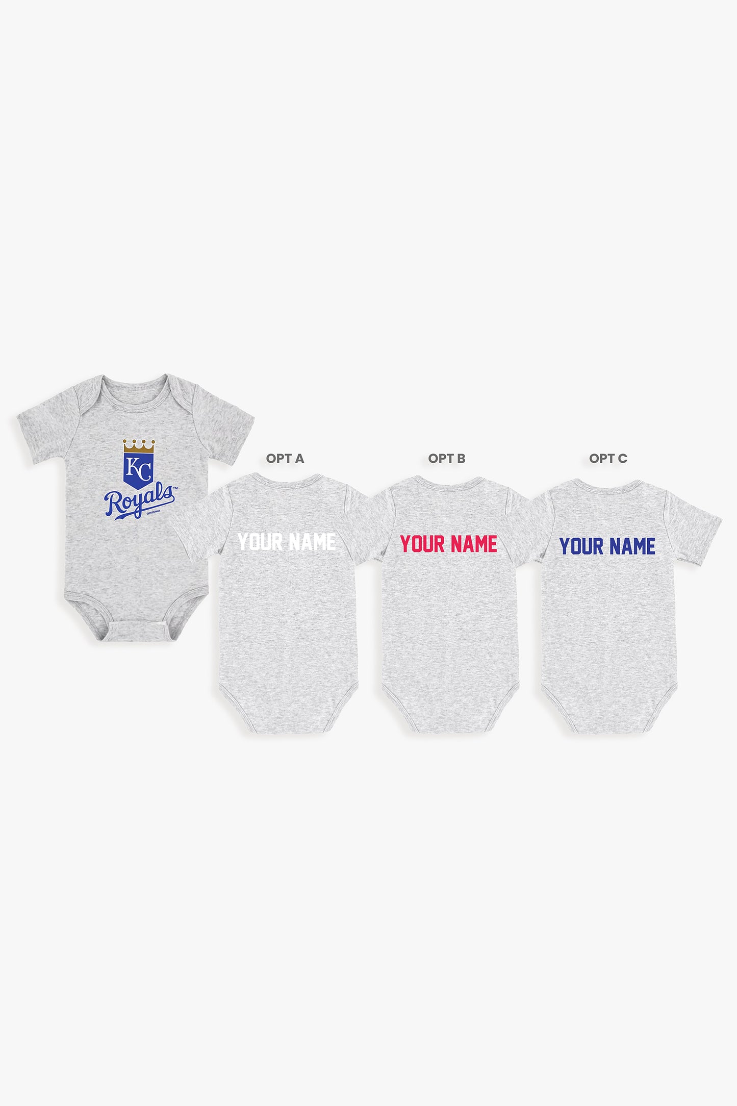 Customizable MLB Baby Onesie Bodysuit in Grey (6-9 Months)
