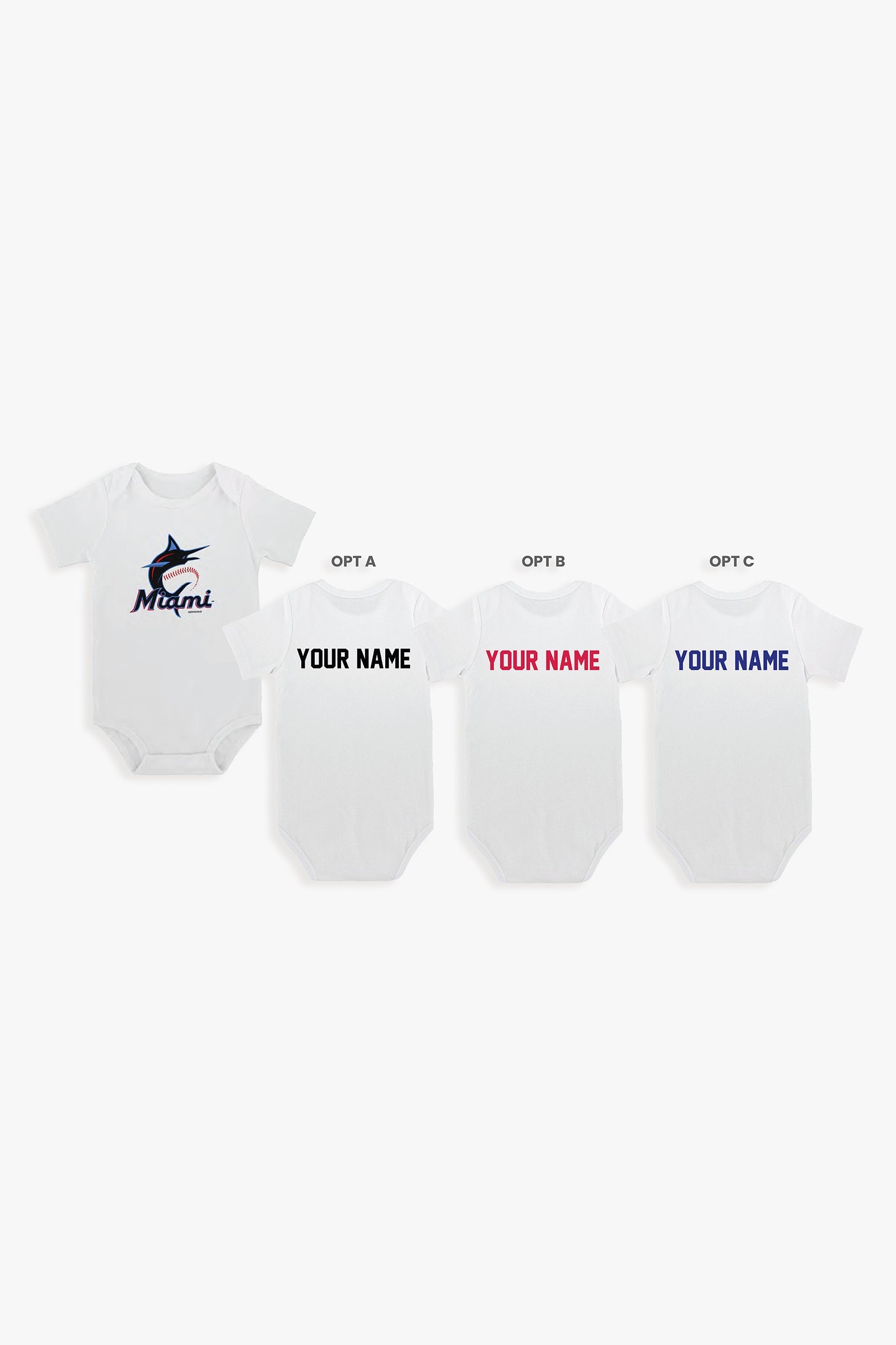 Customizable MLB Baby Bodysuit in White (9-12 Months)