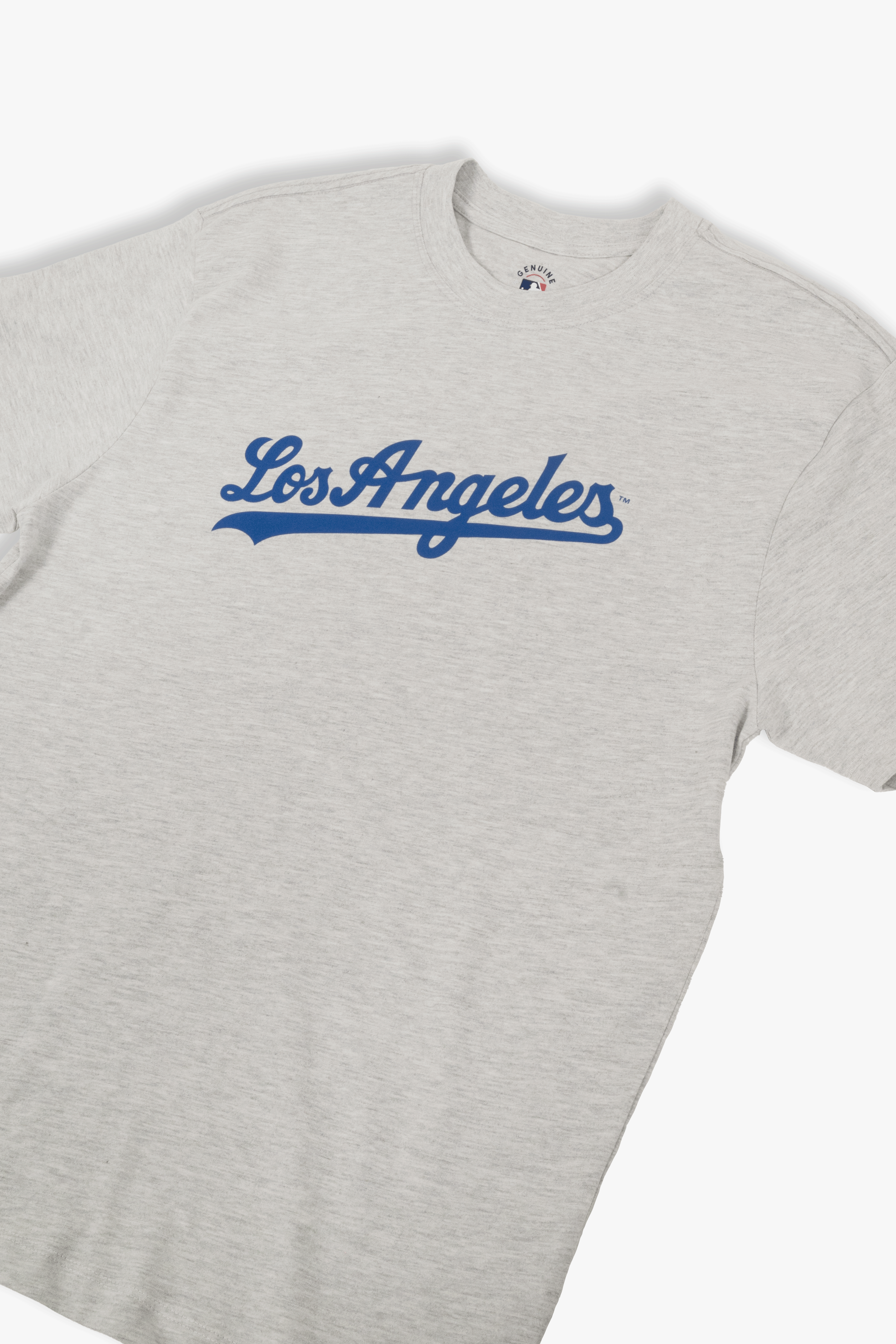 MLB Los Angeles Dodgers Adult Cloud Heather Grey T-Shirt, 100% Cotton Tee, Men Women XS-2XL